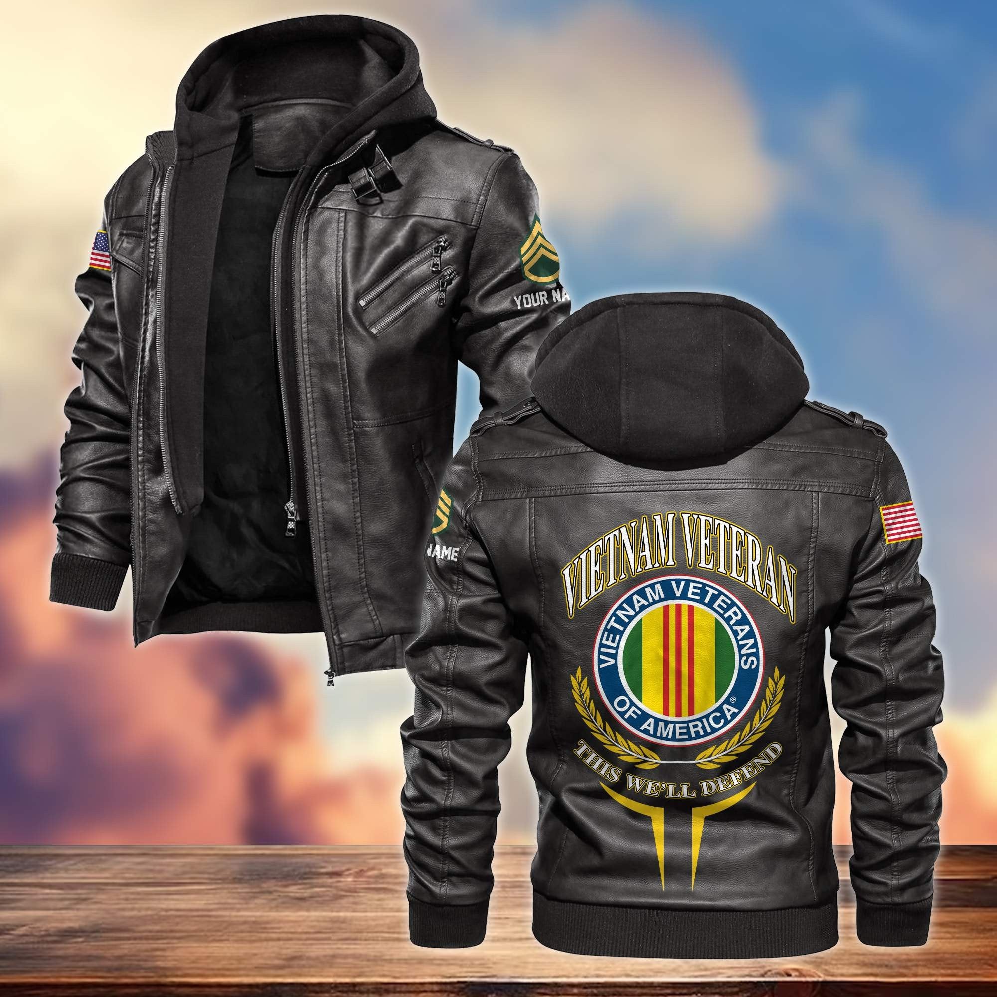 Premium Vietnam Veteran Leather Jacket VPVC701306, Custom Name, Rank, Gifts For Vietnam Veteran