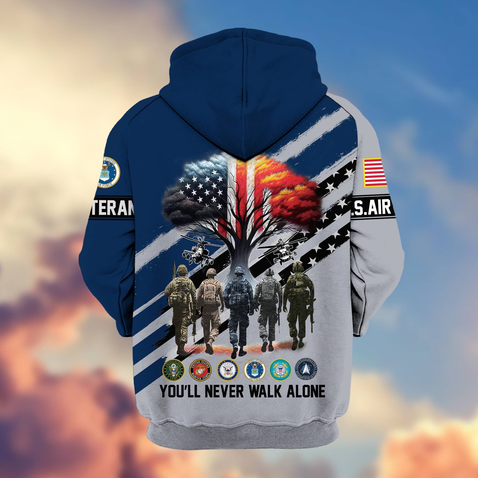 Premium All Gave Some Some Gave All US Veterans Zip Hoodie BPVC181001, Gifts For US Veterans, Gifts For Veterans Day