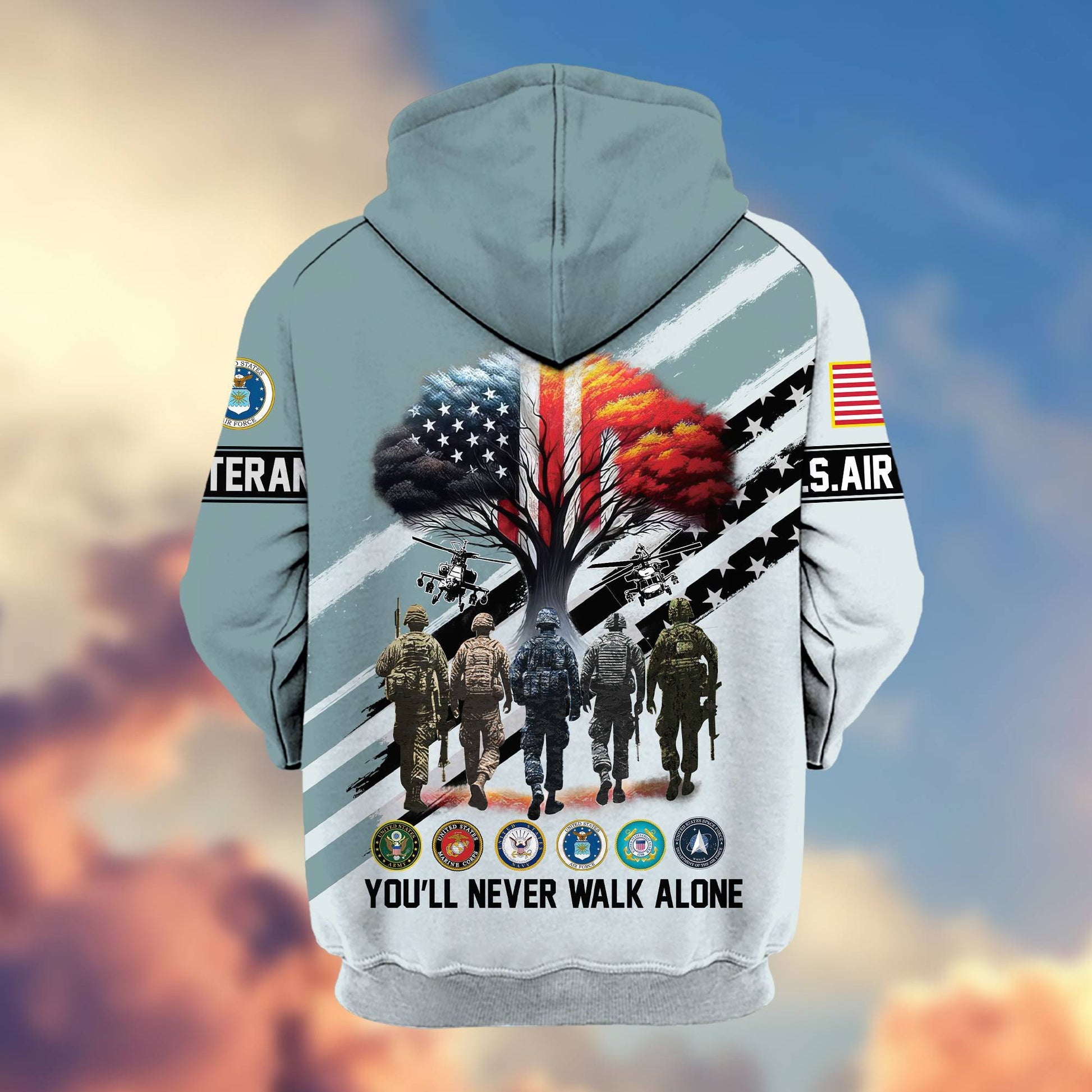Premium All Gave Some Some Gave All US Veterans Zip Hoodie BPVC181001, Gifts For US Veterans, Gifts For Veterans Day