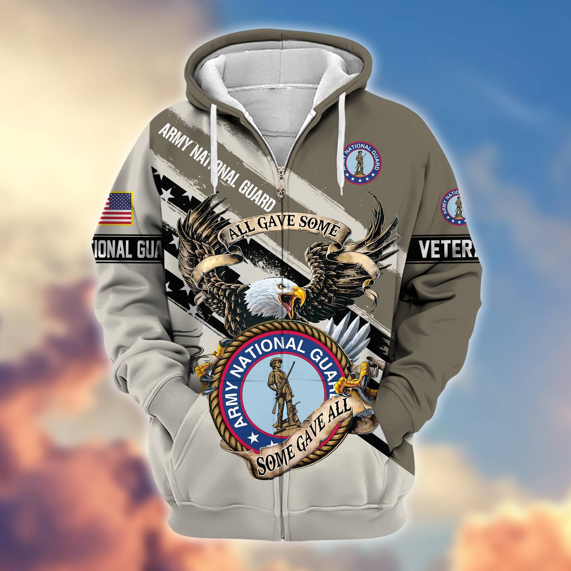 Premium All Gave Some Some Gave All US Veterans Zip Hoodie BPVC181001, Gifts For US Veterans, Gifts For Veterans Day