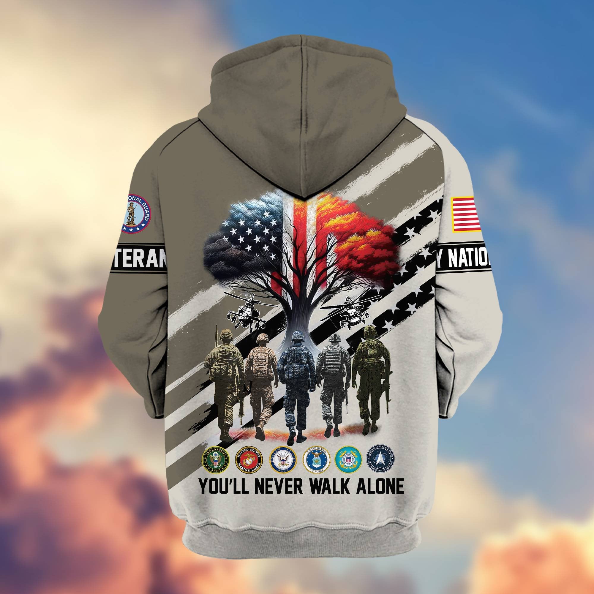 Premium All Gave Some Some Gave All US Veterans Zip Hoodie BPVC181001, Gifts For US Veterans, Gifts For Veterans Day