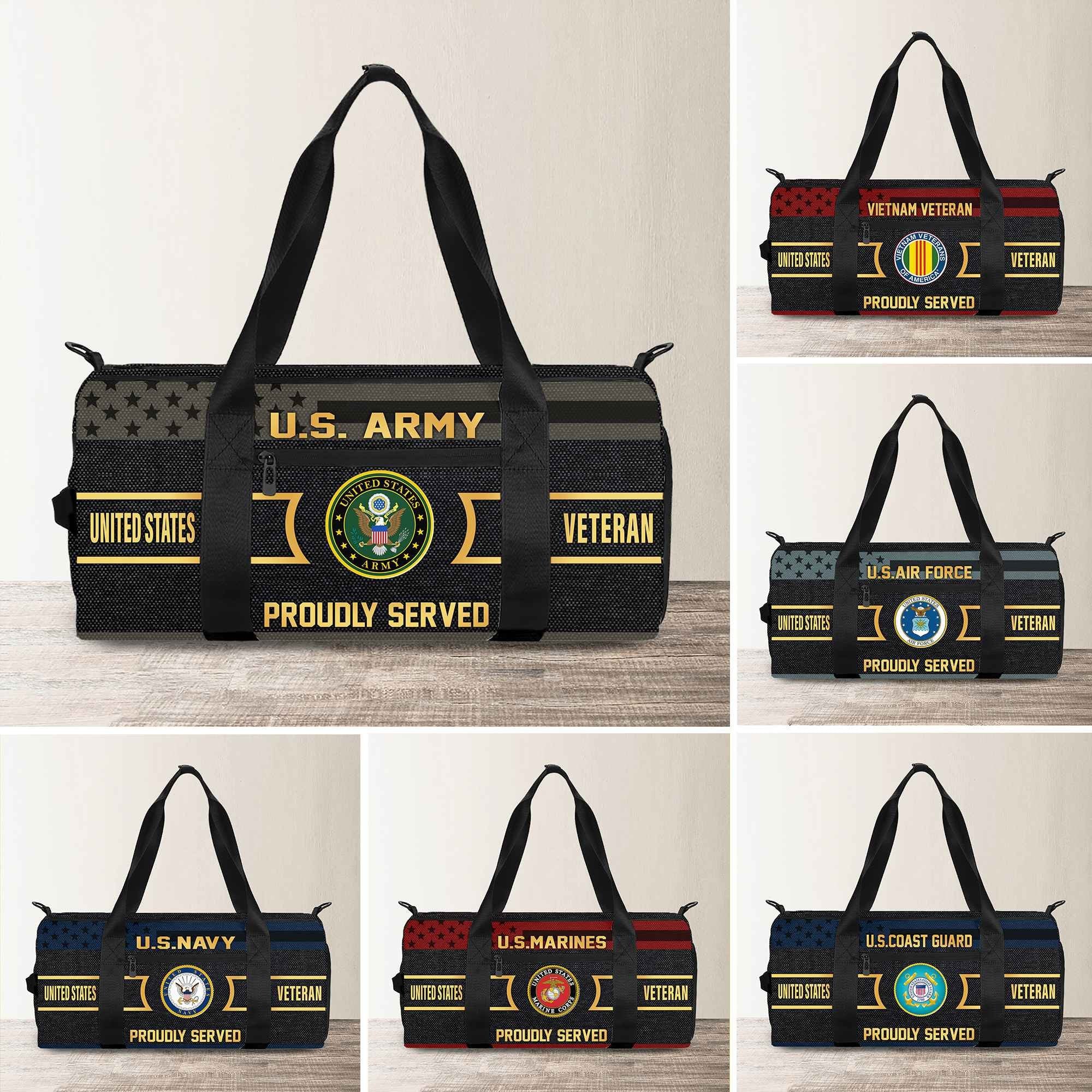 Premium US Veterans Travel Bag, Gifts For Veterans Day BPVC101011
