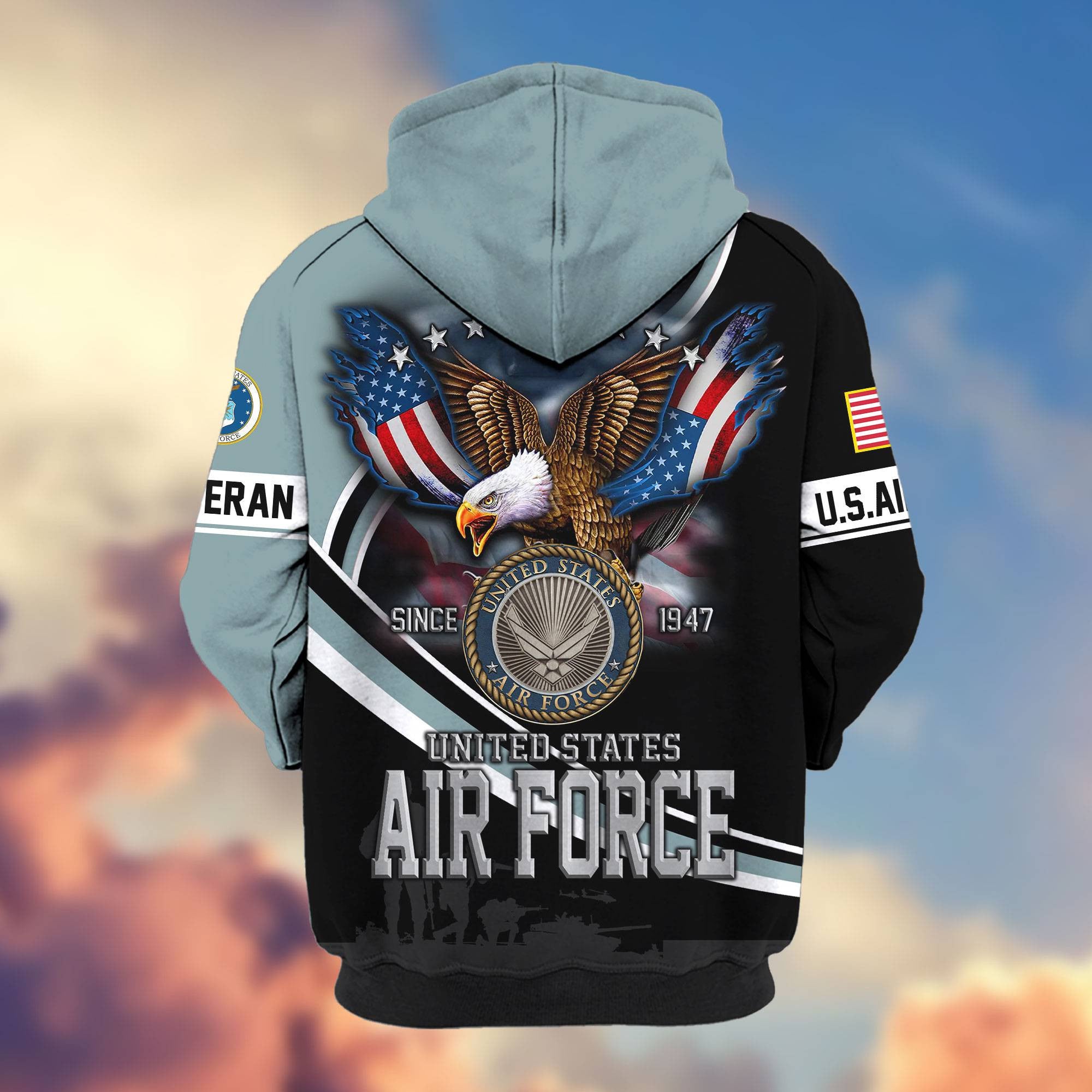 Premium US Veterans Zip Hoodie APHN211012, Gifts For US Veterans