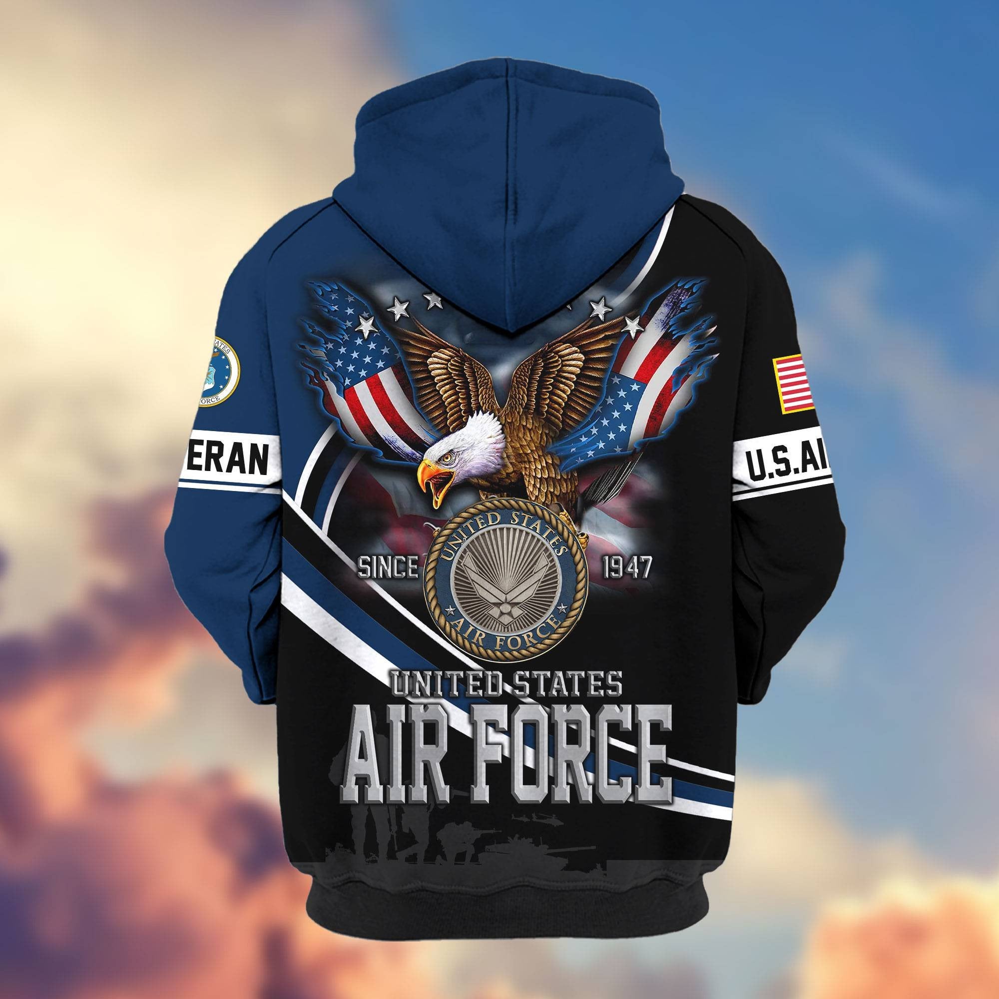 Premium US Veterans Zip Hoodie APHN211012, Gifts For US Veterans