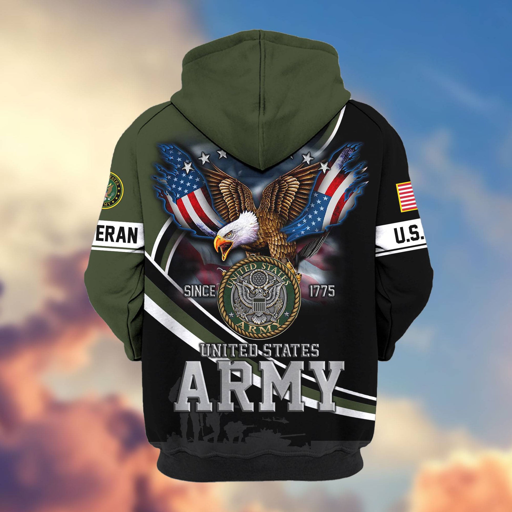 Premium US Veterans Zip Hoodie APHN211012, Gifts For US Veterans