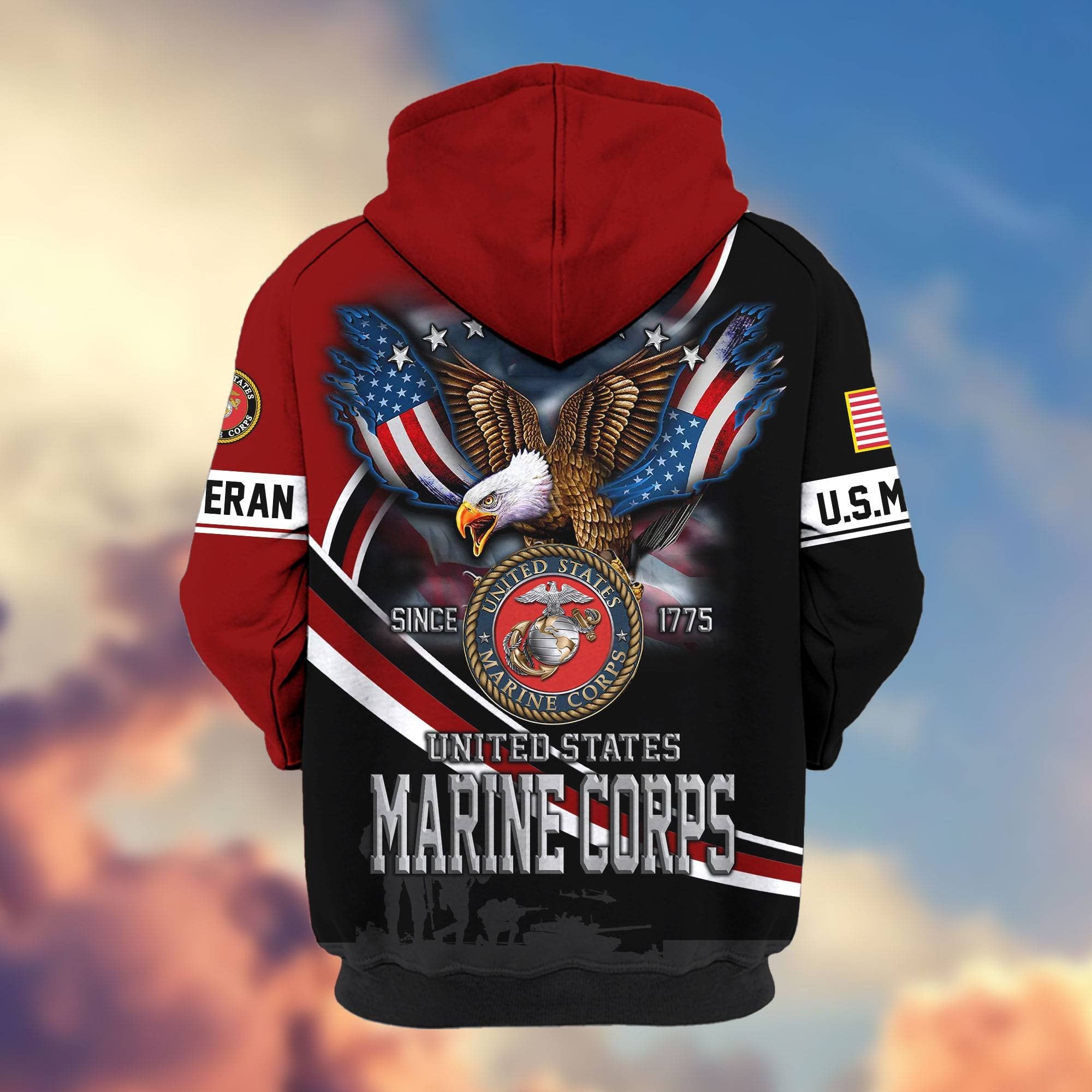 Premium US Veterans Zip Hoodie APHN211012, Gifts For US Veterans