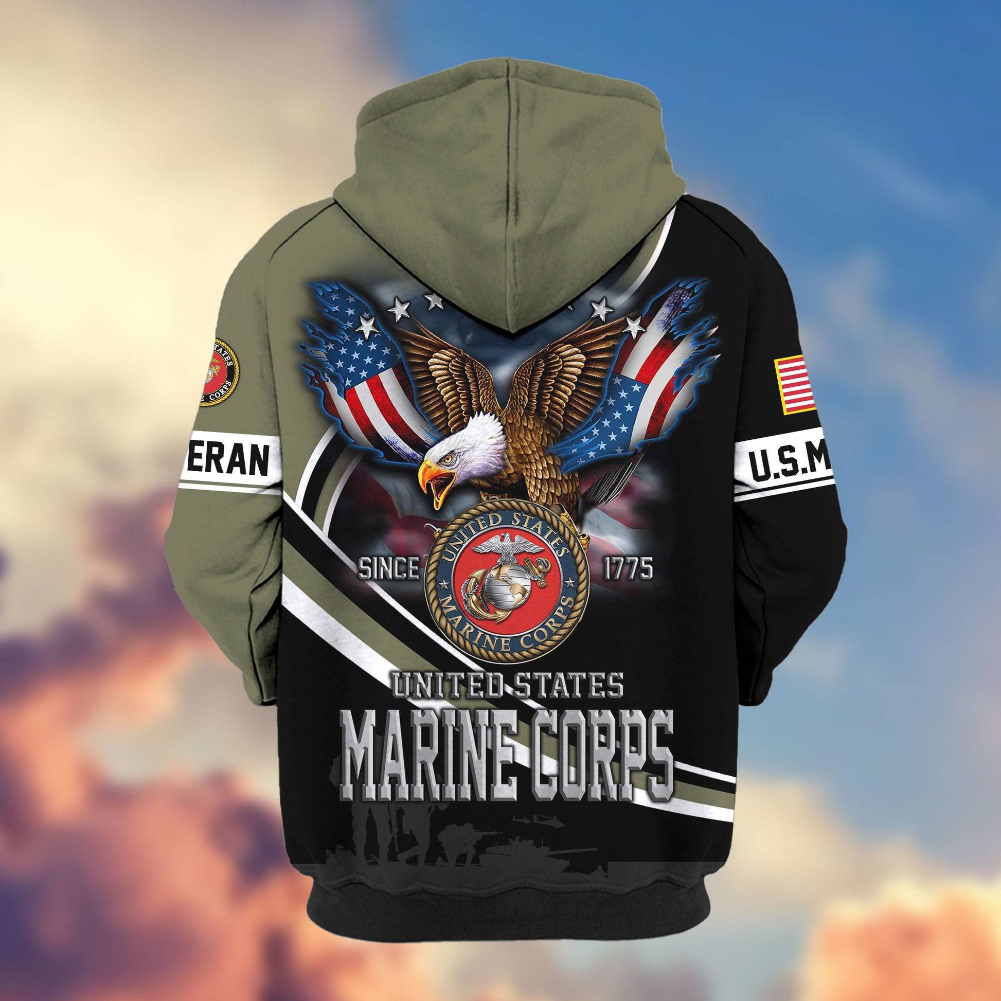 Premium US Veterans Zip Hoodie APHN211012, Gifts For US Veterans