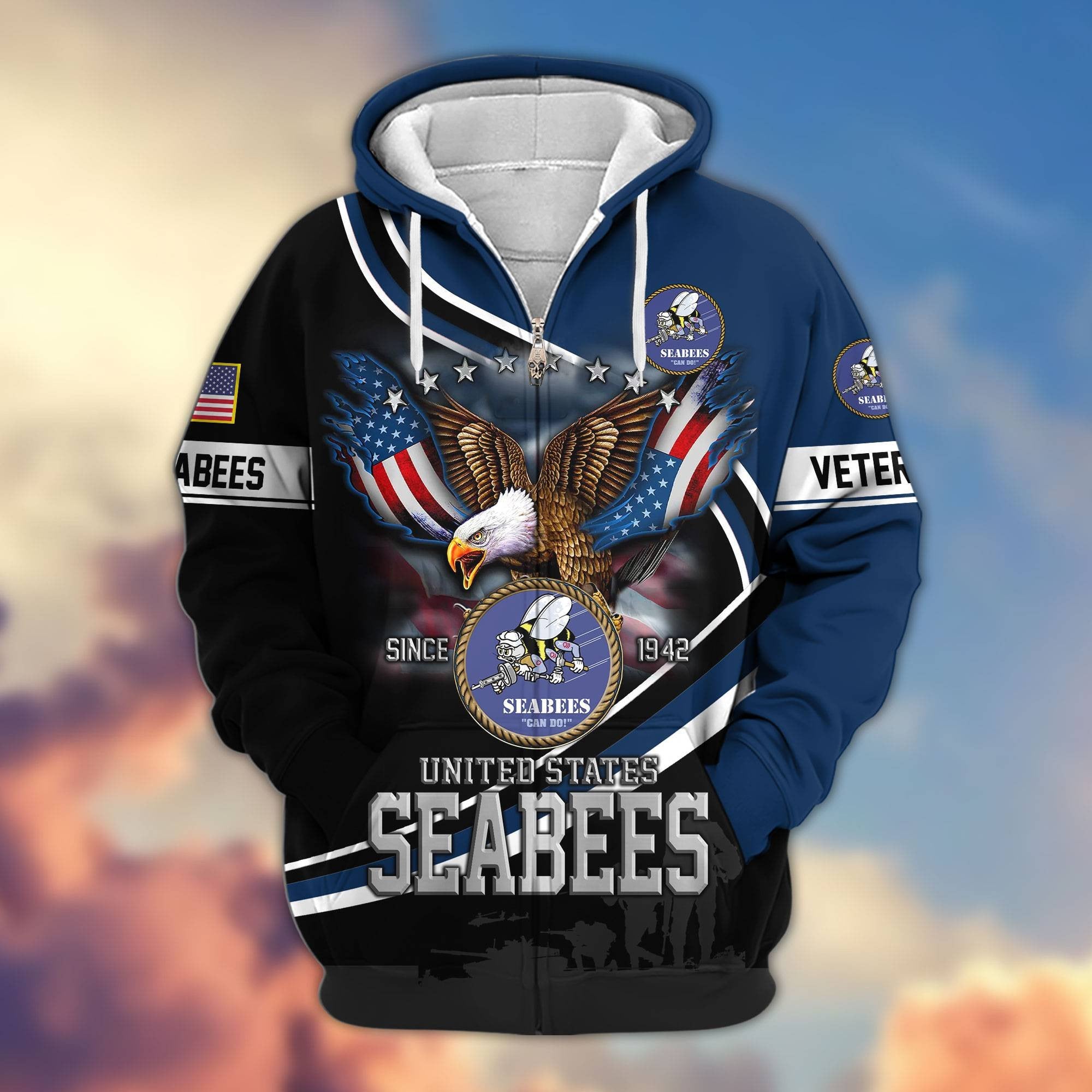 Premium US Veterans Zip Hoodie APHN211012, Gifts For US Veterans