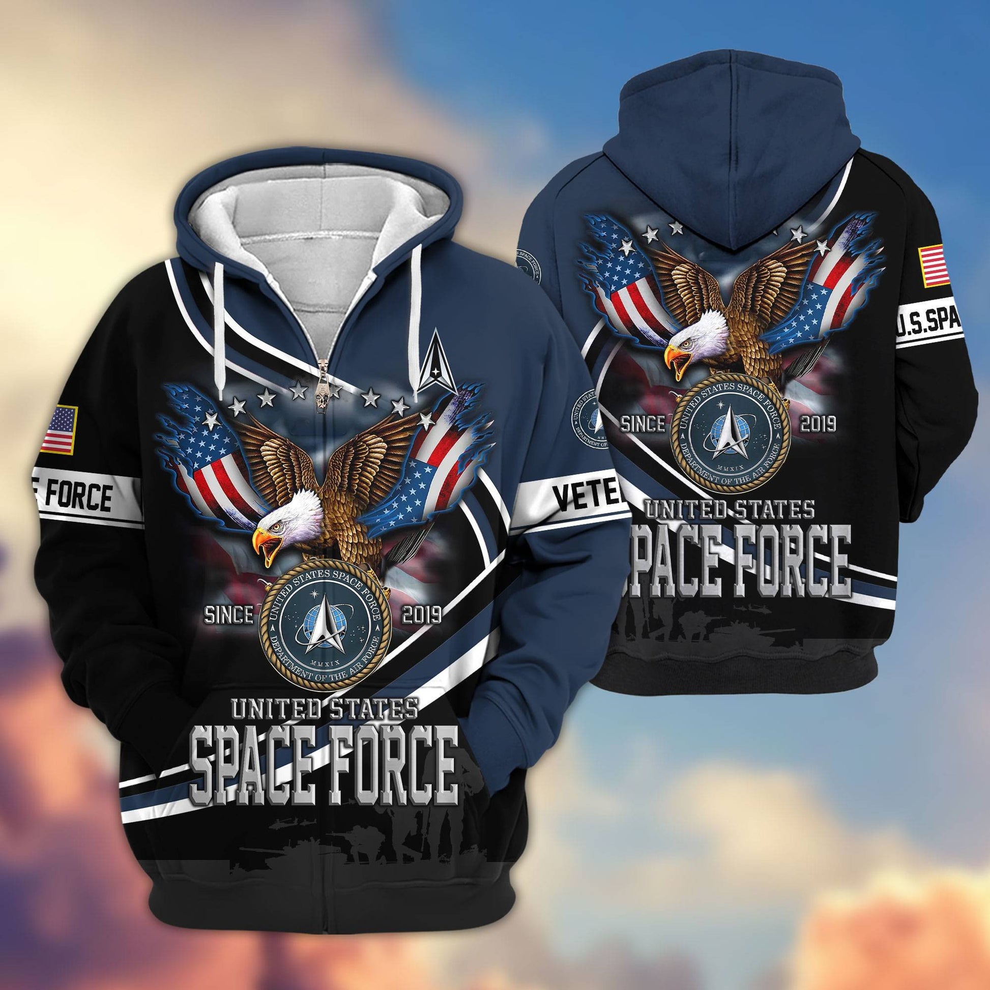 Premium US Veterans Zip Hoodie APHN211012, Gifts For US Veterans