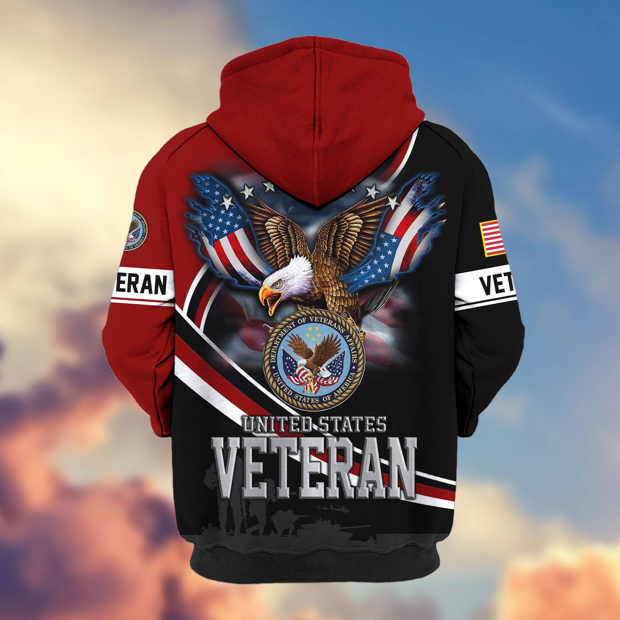 Premium US Veterans Zip Hoodie APHN211012, Gifts For US Veterans
