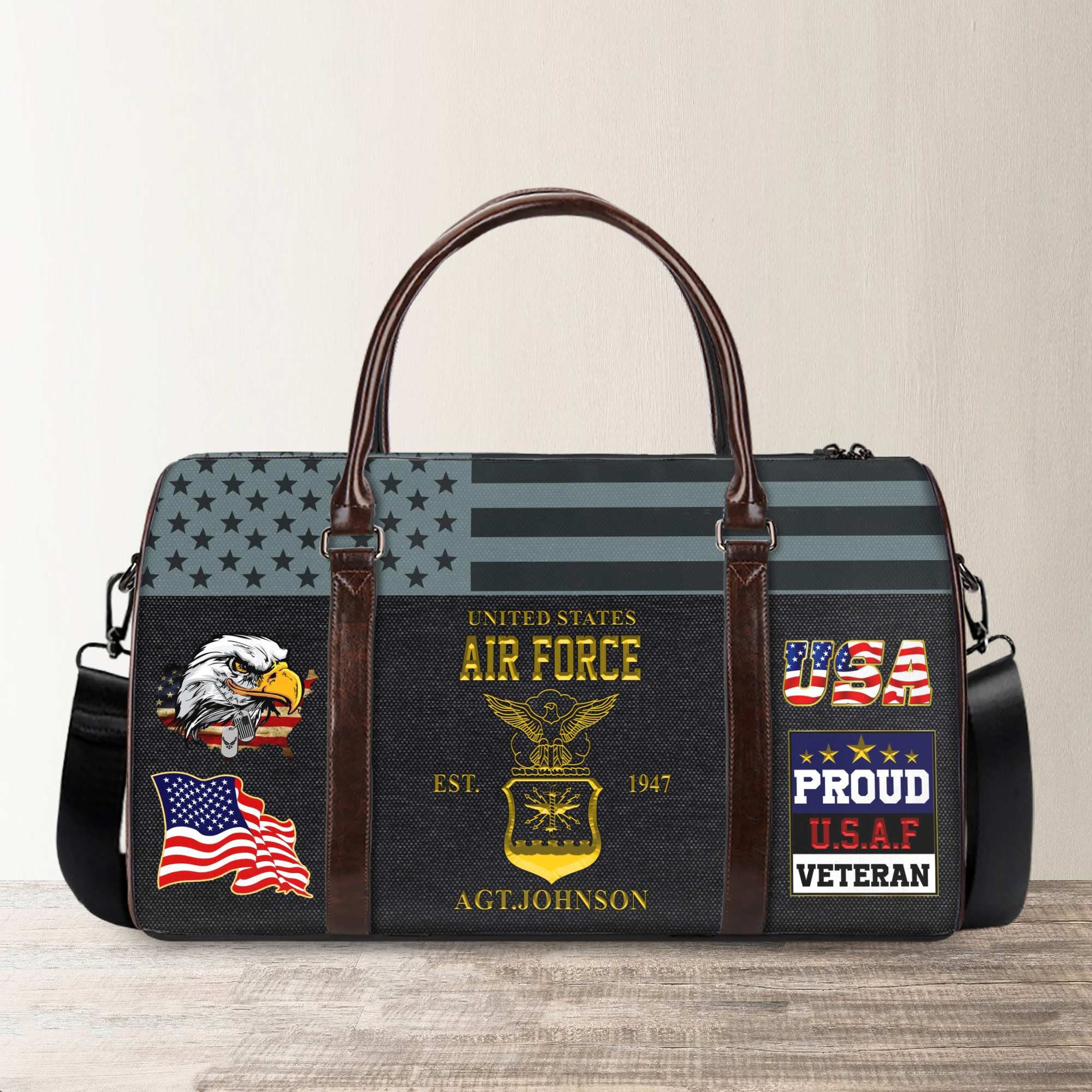 Premium Custom Name US Veterans Travel Bag, Gifts For Veterans Day APHN181014