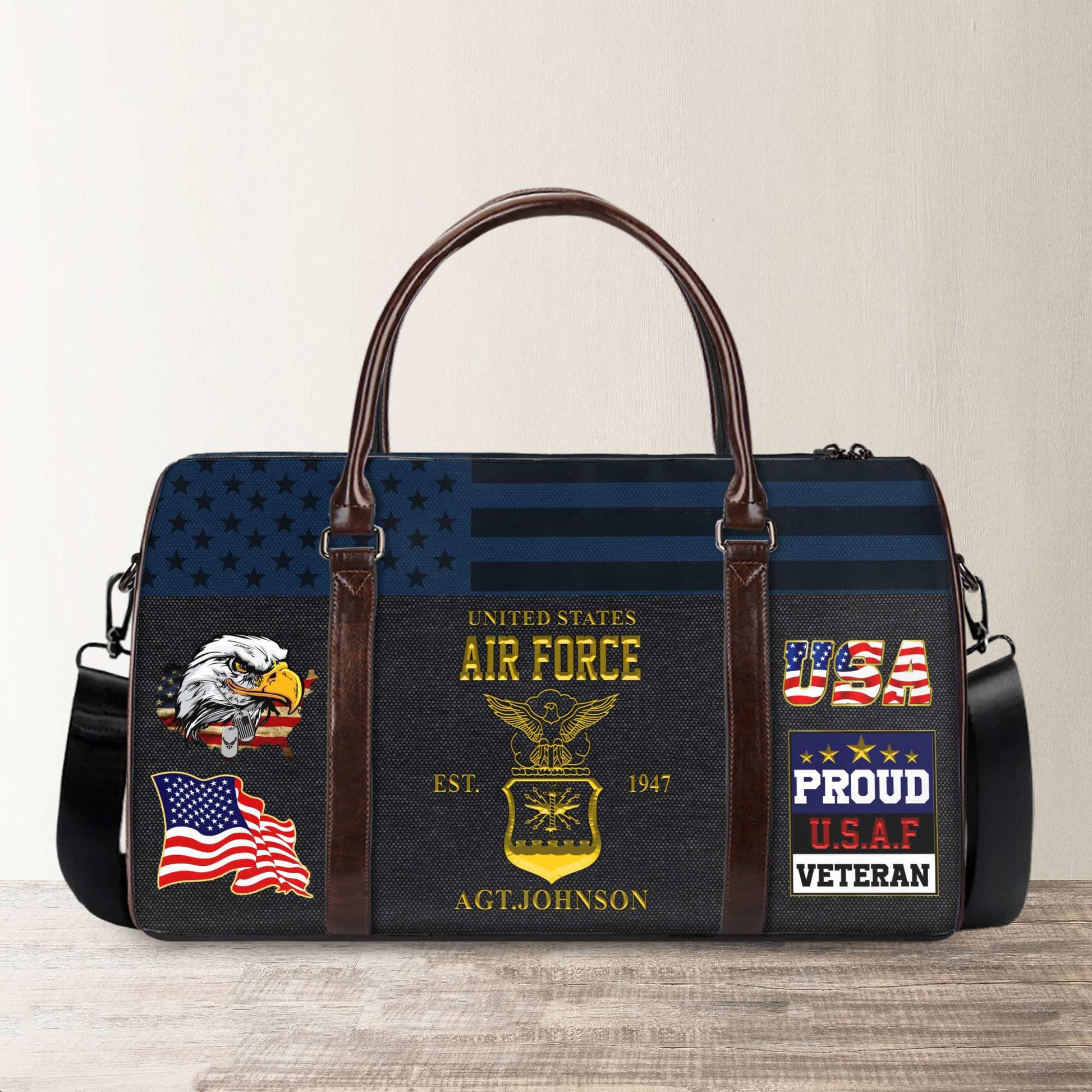 Premium Custom Name US Veterans Travel Bag, Gifts For Veterans Day APHN181014