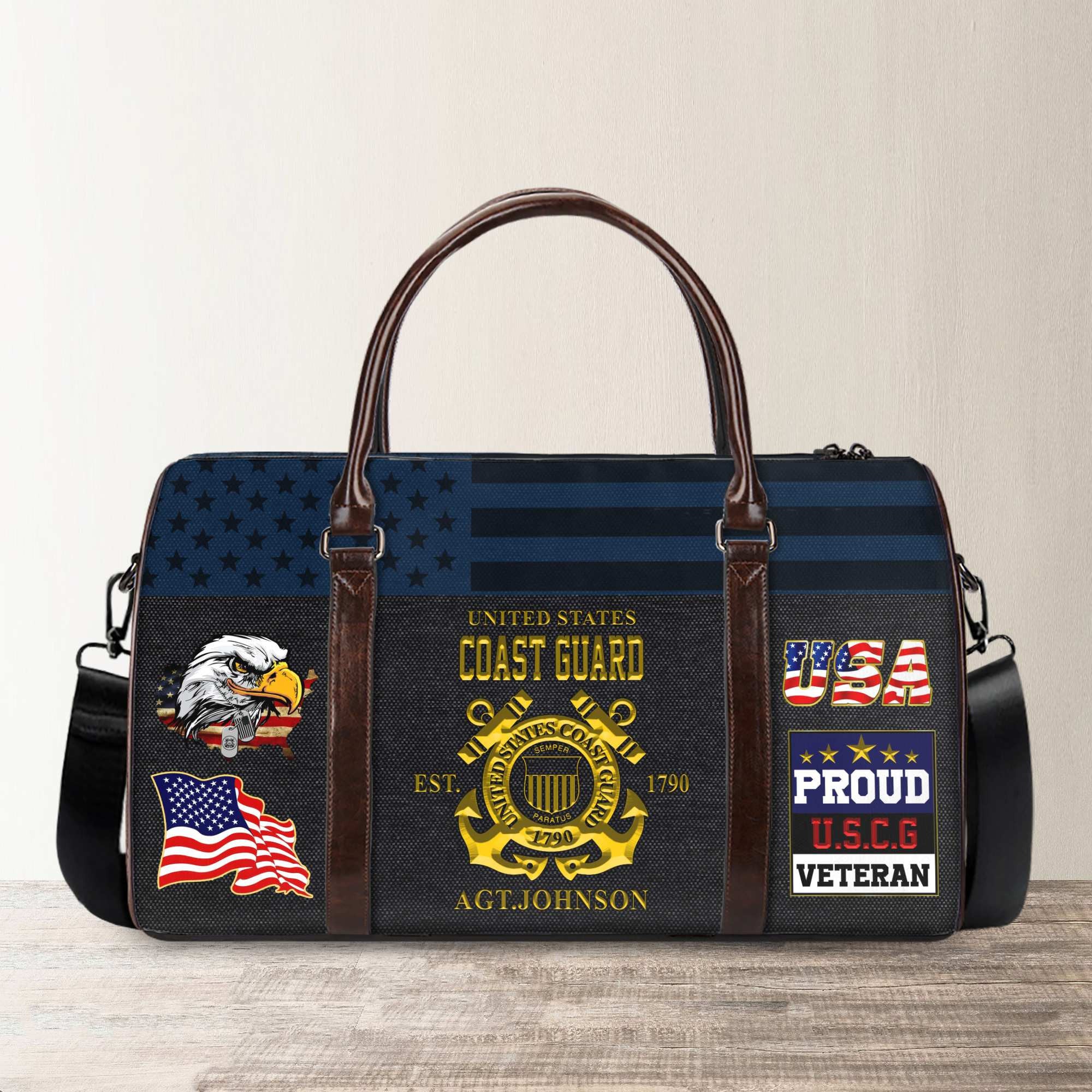 Premium Custom Name US Veterans Travel Bag, Gifts For Veterans Day APHN181014