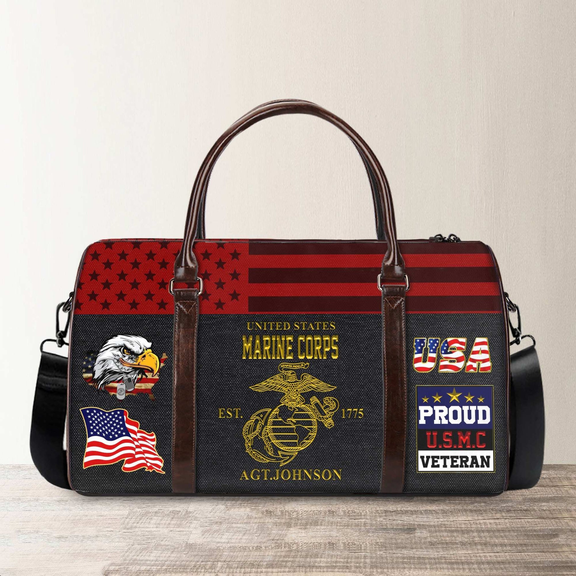 Premium Custom Name US Veterans Travel Bag, Gifts For Veterans Day APHN181014