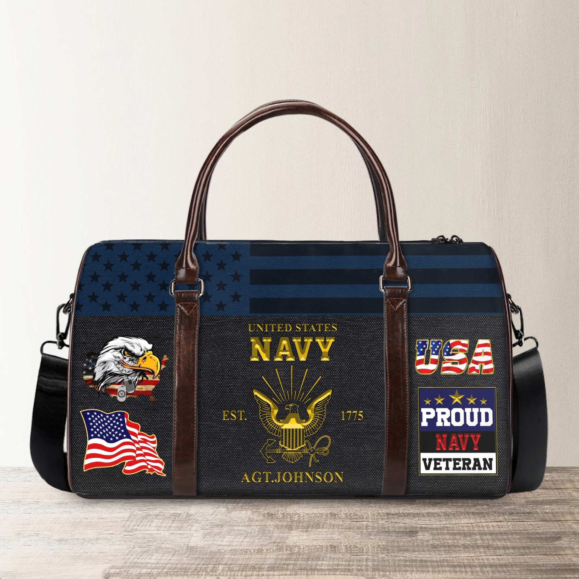 Premium Custom Name US Veterans Travel Bag, Gifts For Veterans Day APHN181014