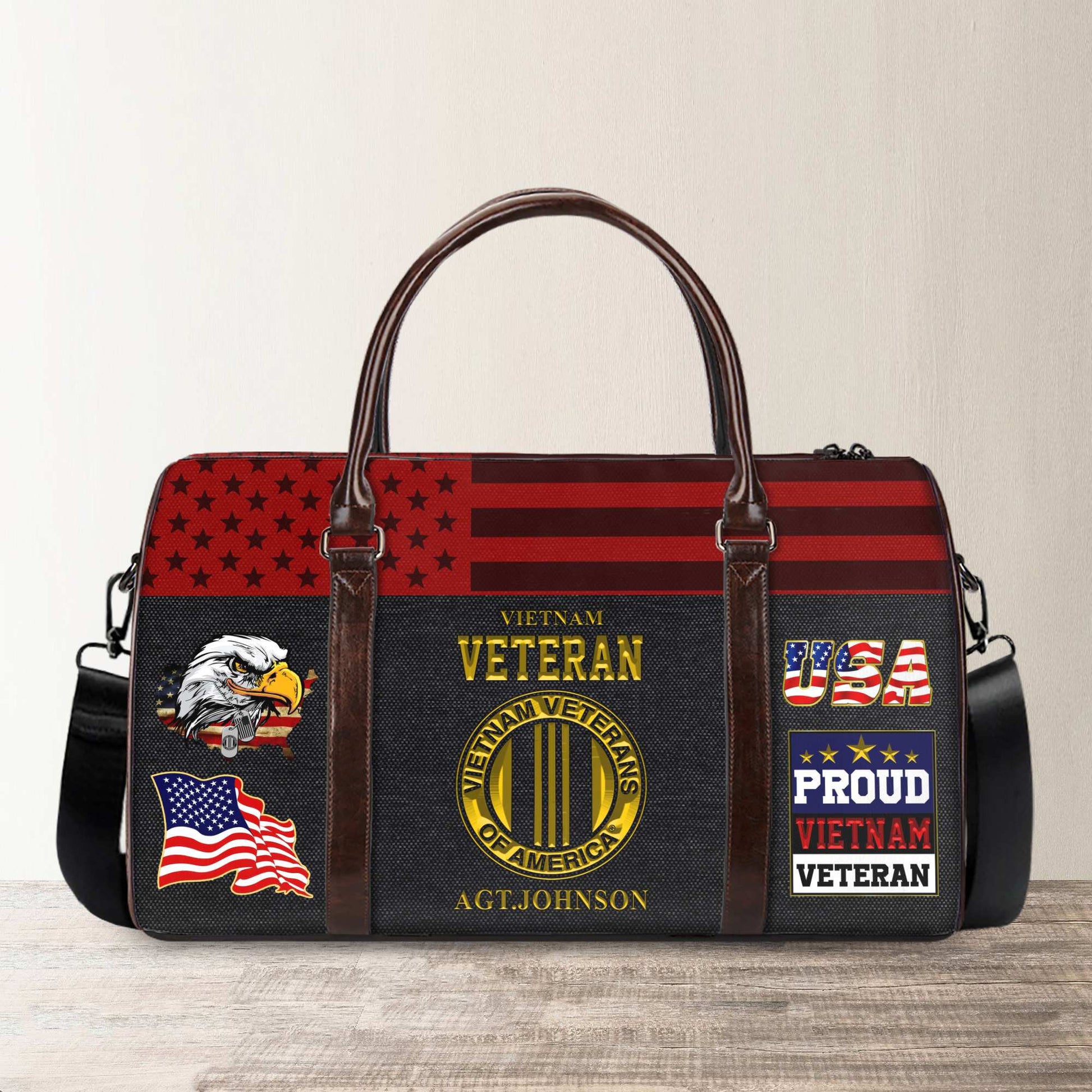 Premium Custom Name US Veterans Travel Bag, Gifts For Veterans Day APHN181014