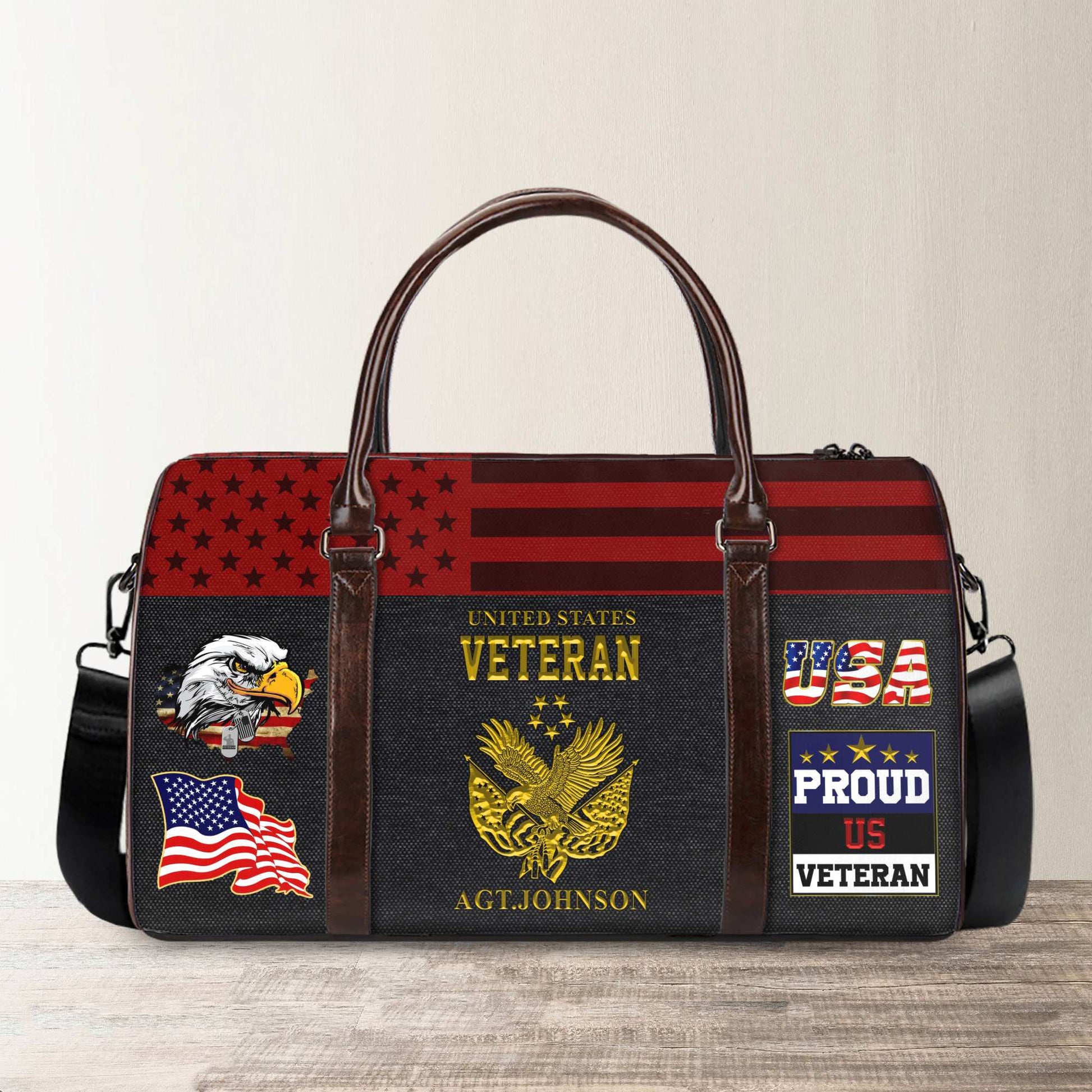 Premium Custom Name US Veterans Travel Bag, Gifts For Veterans Day APHN181014