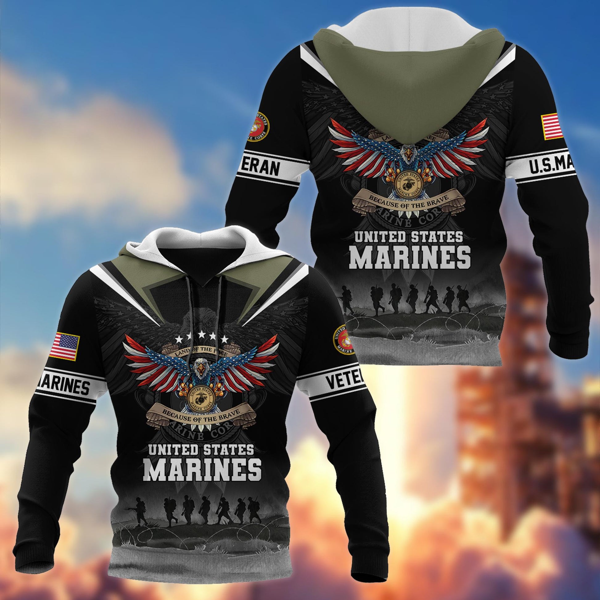 Premium US Veterans Hoodie BPVC251010, Gifts For US Veterans