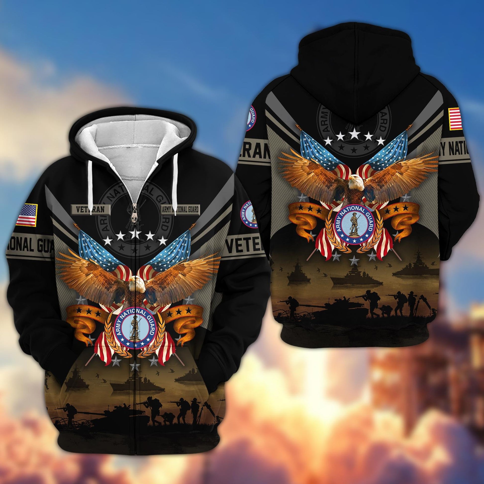 Premium US Veterans Zip Hoodie BPVC311001, Gifts For US Veterans