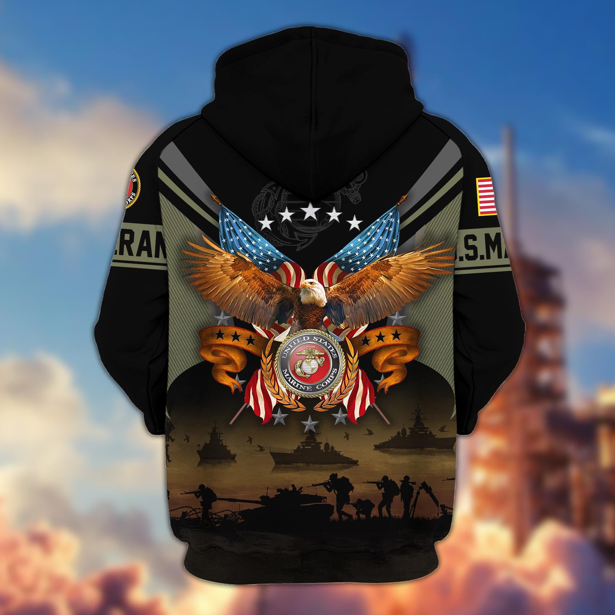 Premium US Veterans Zip Hoodie BPVC311001, Gifts For US Veterans