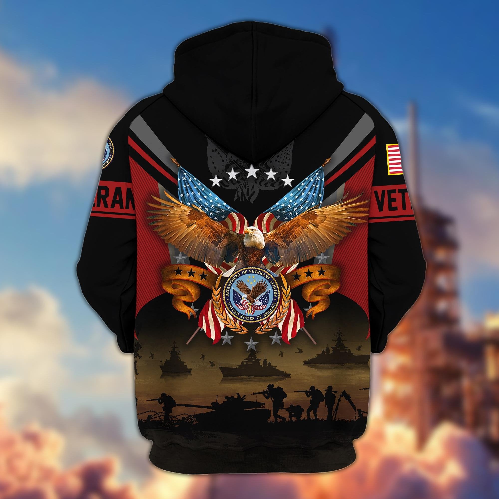 Premium US Veterans Zip Hoodie BPVC311001, Gifts For US Veterans