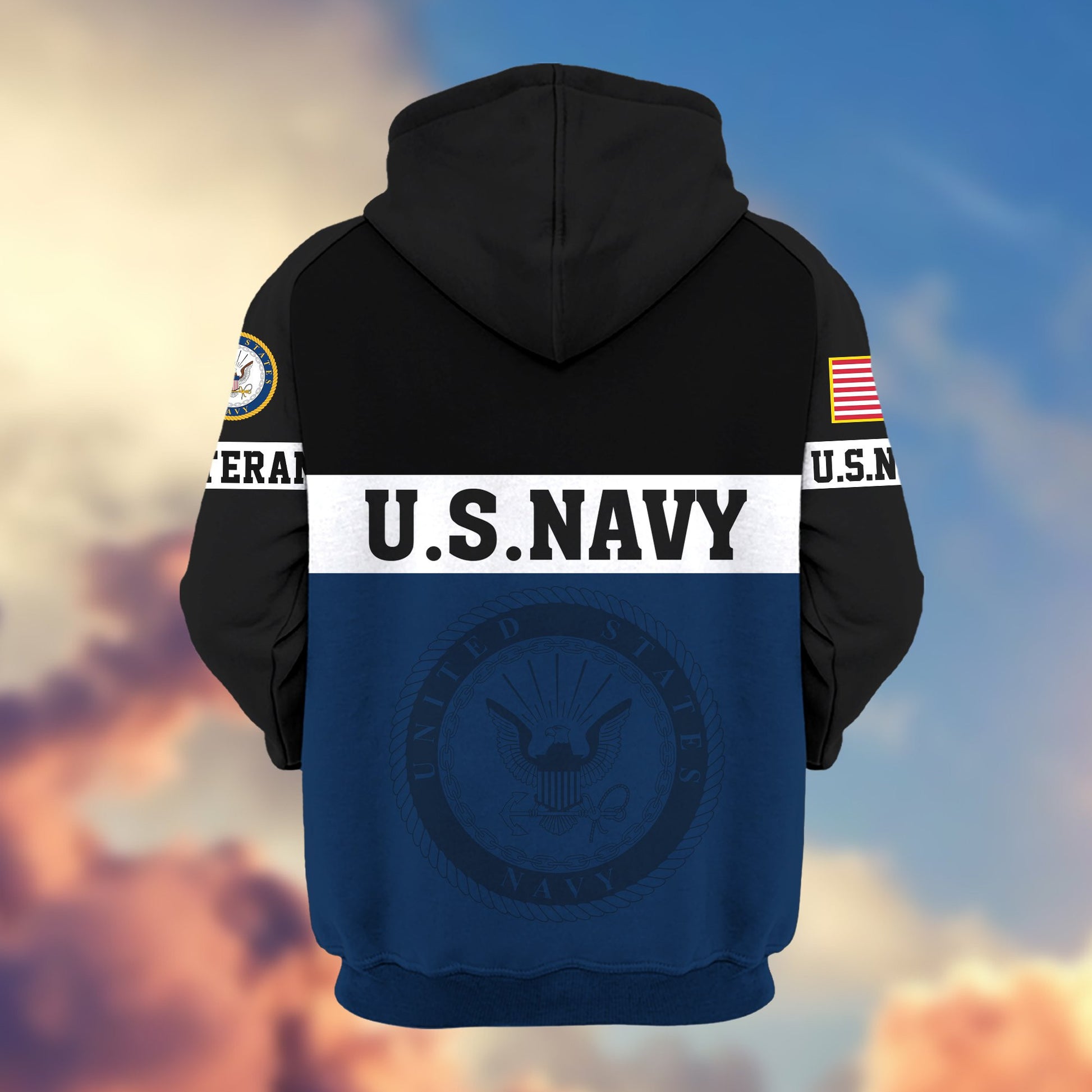 Premium US Navy Veteran Zip Hoodie VPVC606102, Gifts For Navy Veteran