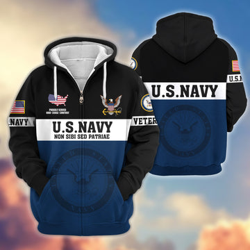 Premium US Navy Veteran Zip Hoodie VPVC606102, Gifts For Navy Veteran