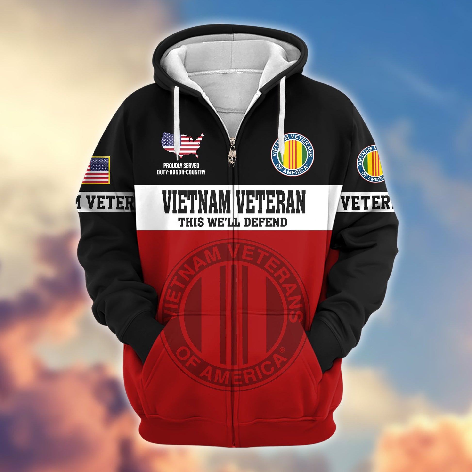 Premium Vietnam Veteran Zip Hoodie VPVC606106, Gifts For Vietnam Veteran