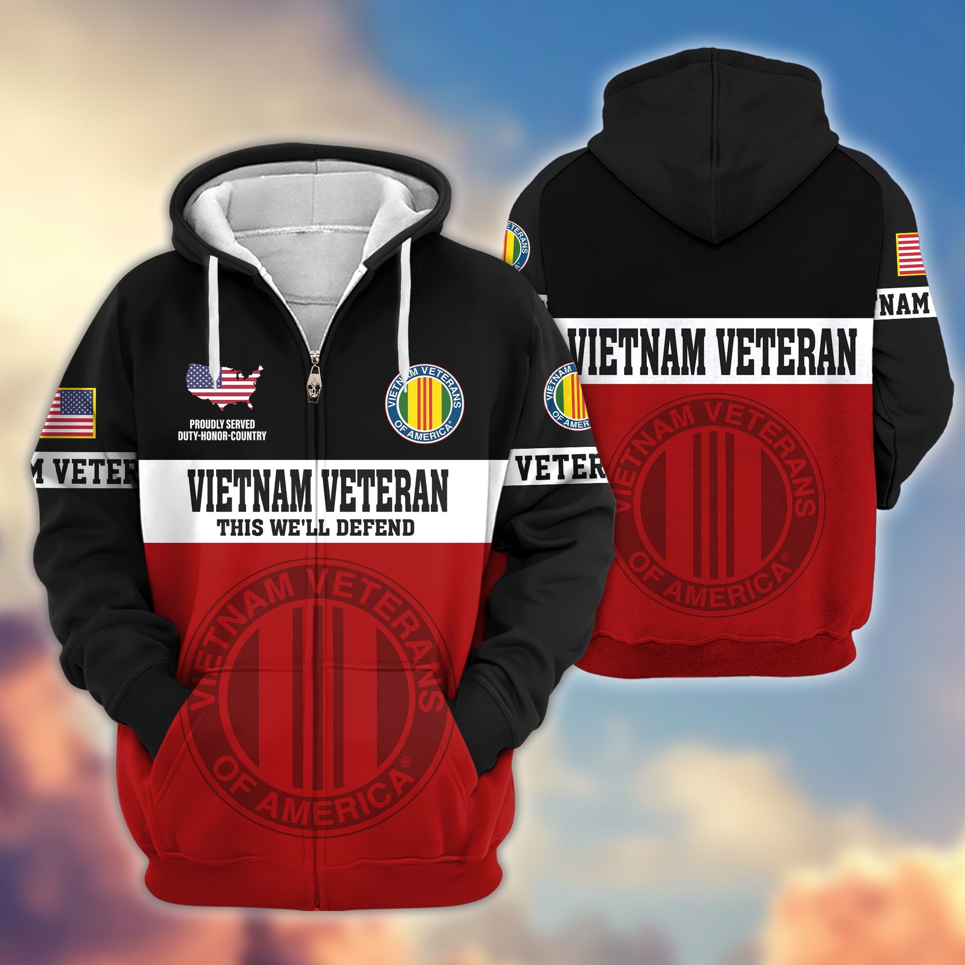 Premium Vietnam Veteran Zip Hoodie VPVC606106, Gifts For Vietnam Veteran