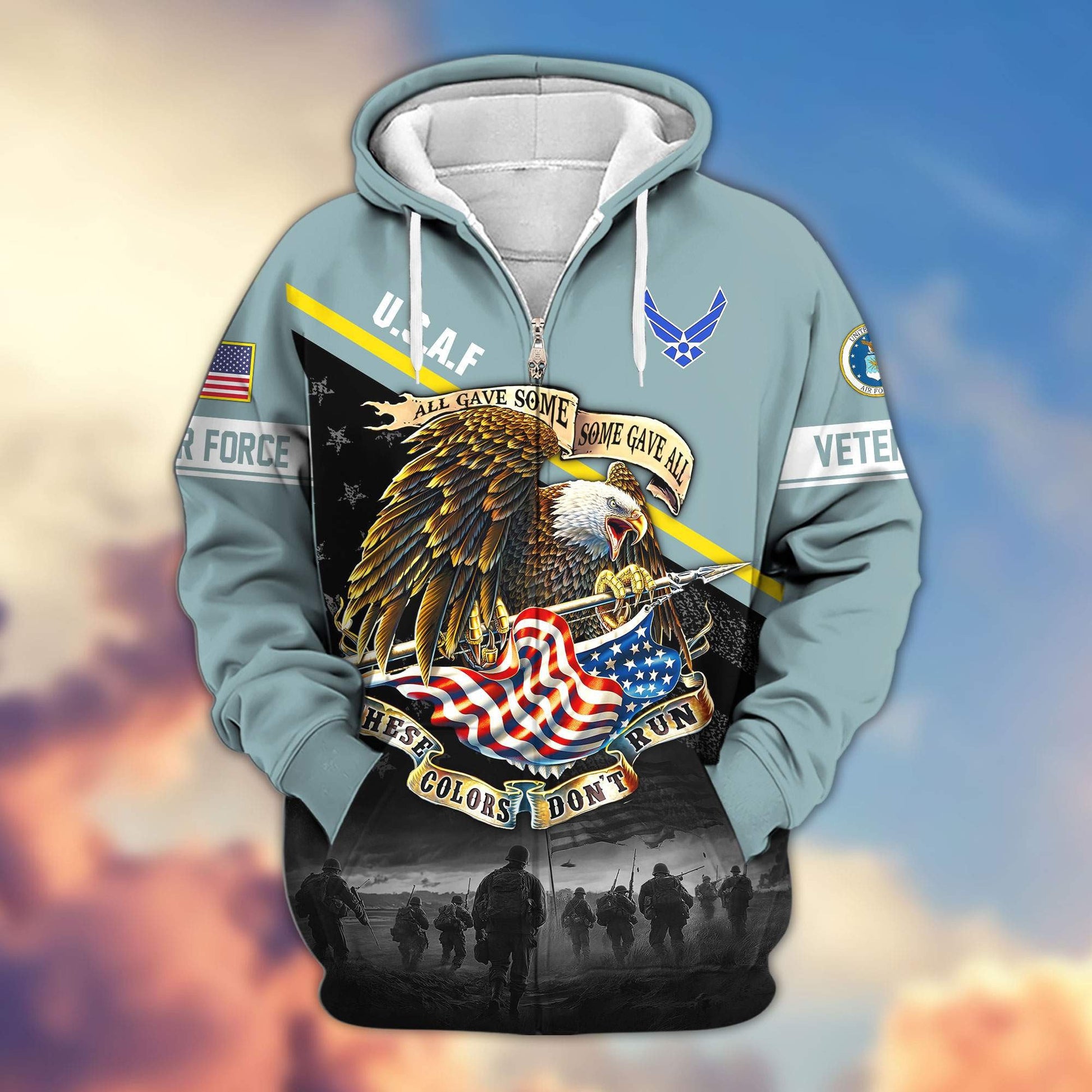 Premium US Veterans Zip Hoodie APHN281013, Gifts For US Veterans