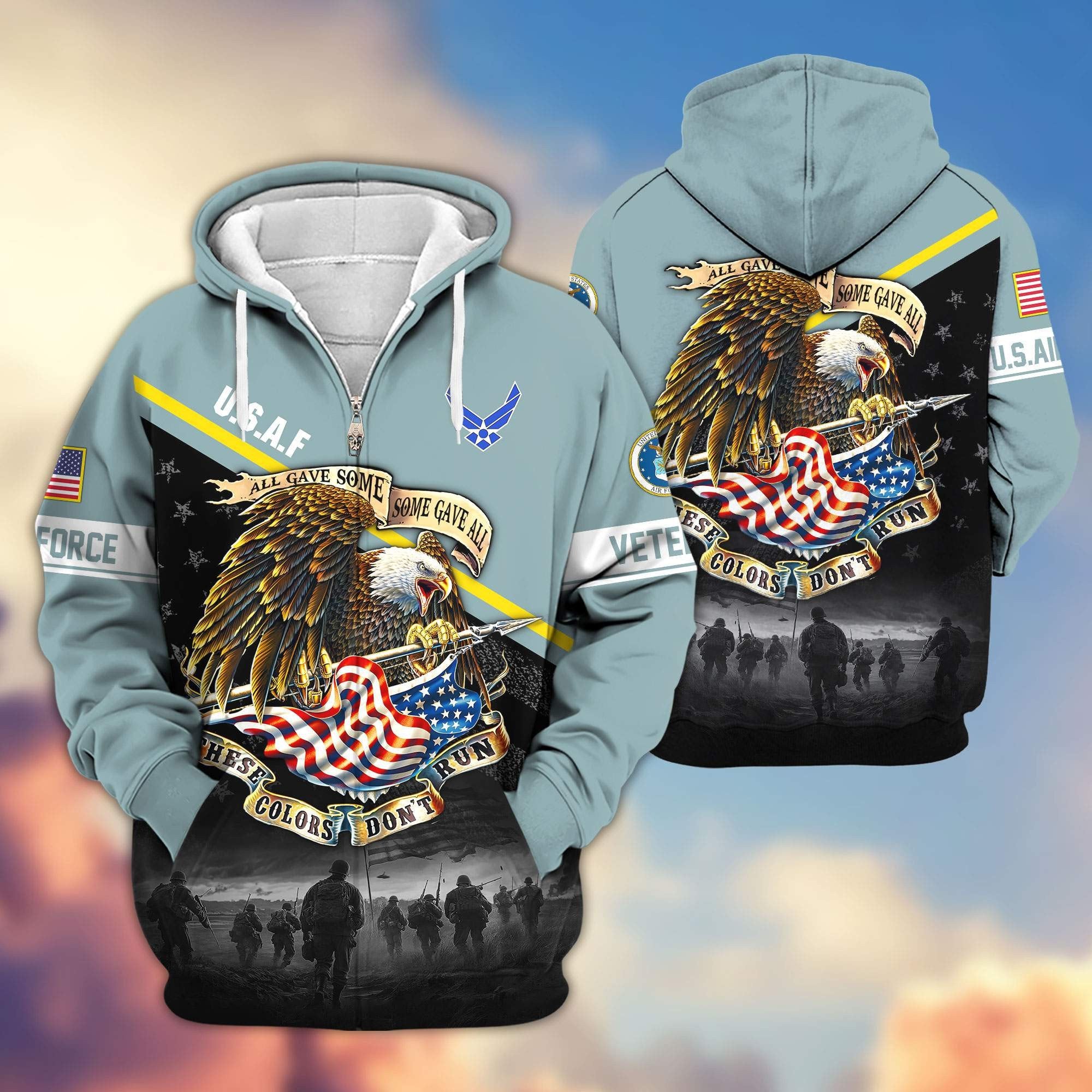 Premium US Veterans Zip Hoodie APHN281013, Gifts For US Veterans