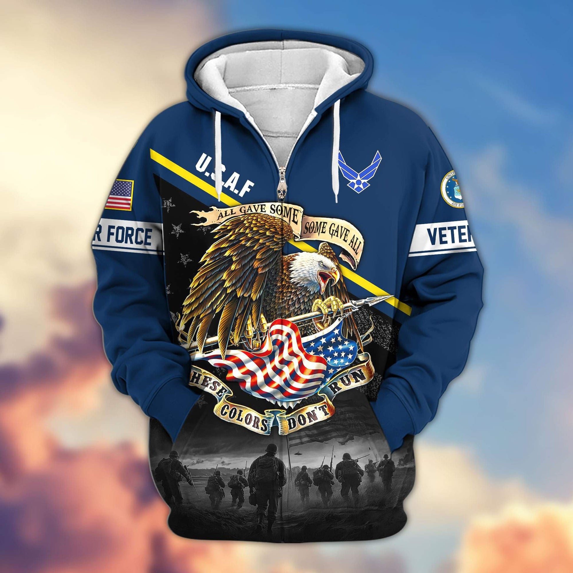 Premium US Veterans Zip Hoodie APHN281013, Gifts For US Veterans