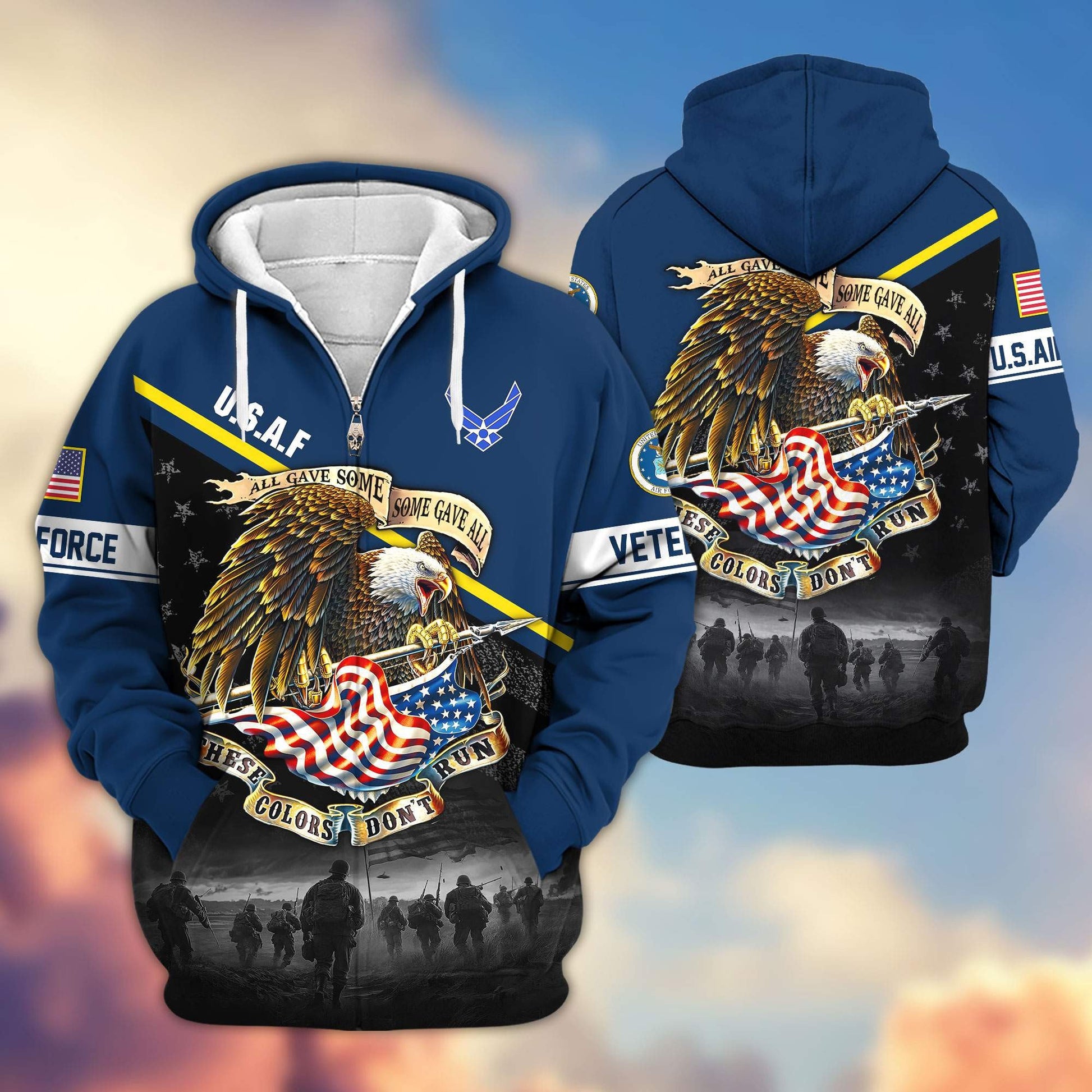 Premium US Veterans Zip Hoodie APHN281013, Gifts For US Veterans