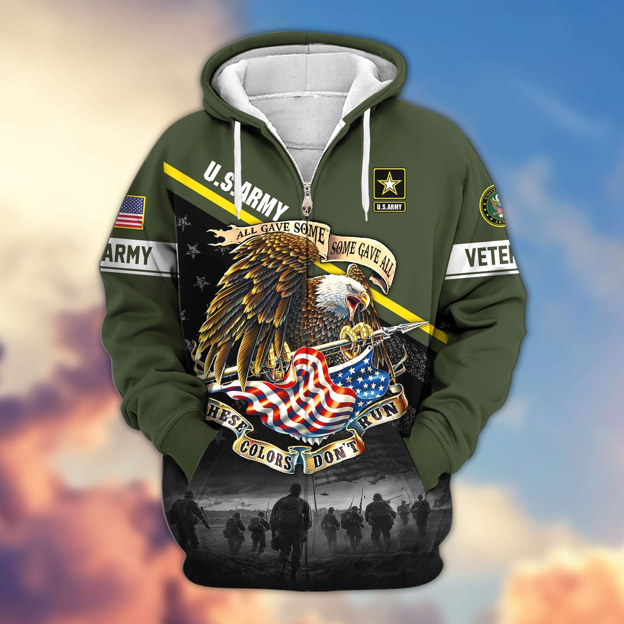 Premium US Veterans Zip Hoodie APHN281013, Gifts For US Veterans