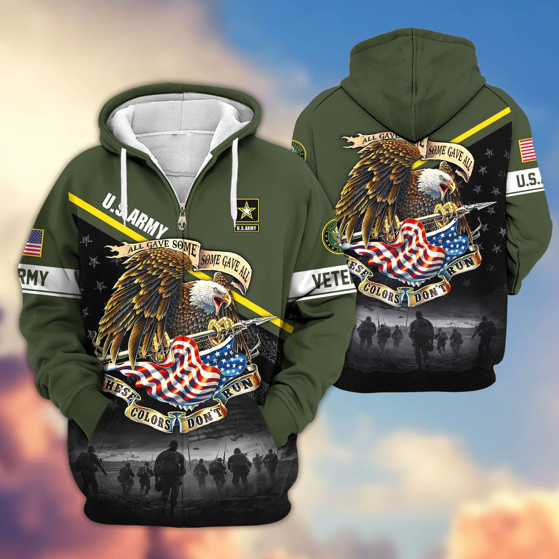 Premium US Veterans Zip Hoodie APHN281013, Gifts For US Veterans