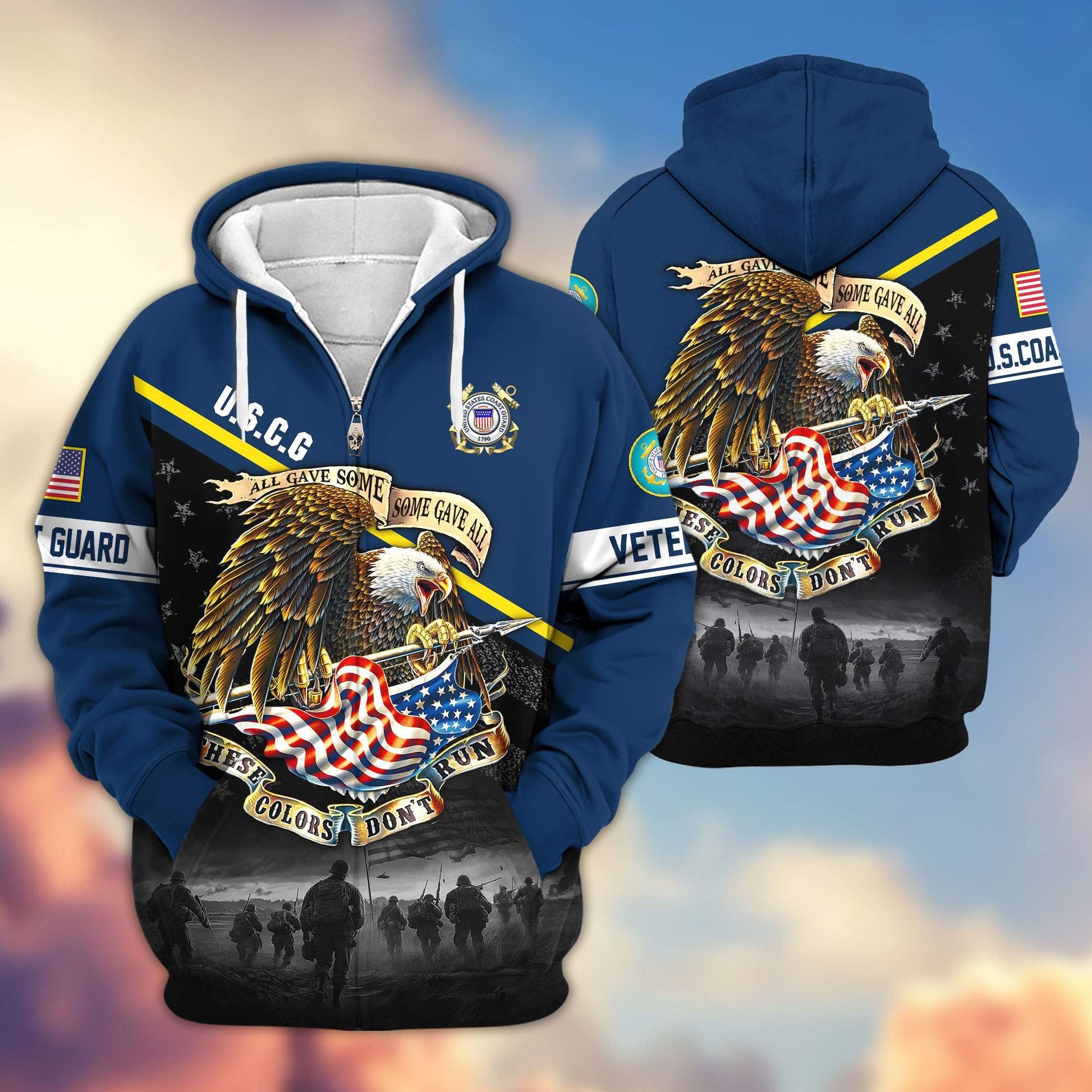 Premium US Veterans Zip Hoodie APHN281013, Gifts For US Veterans