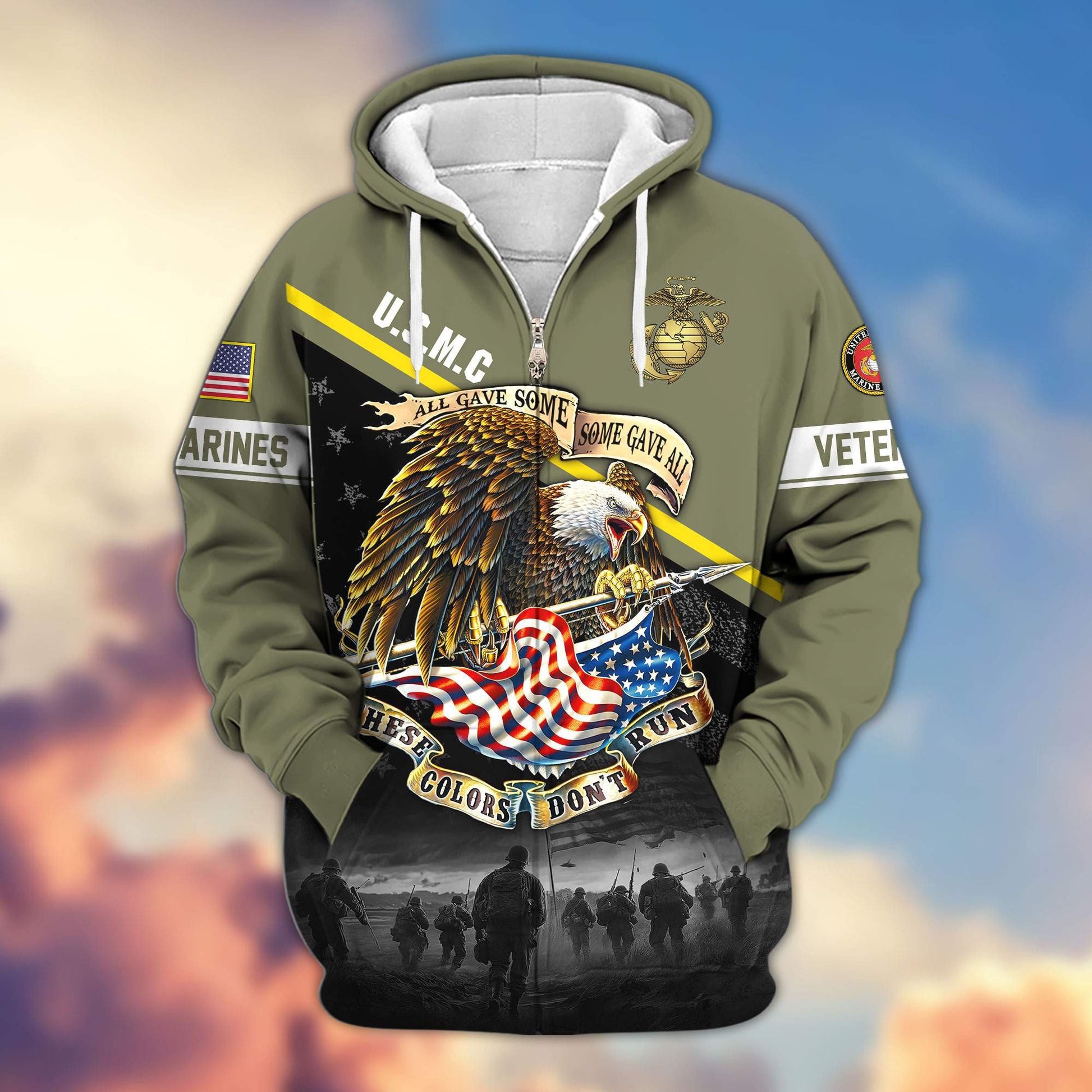 Premium US Veterans Zip Hoodie APHN281013, Gifts For US Veterans