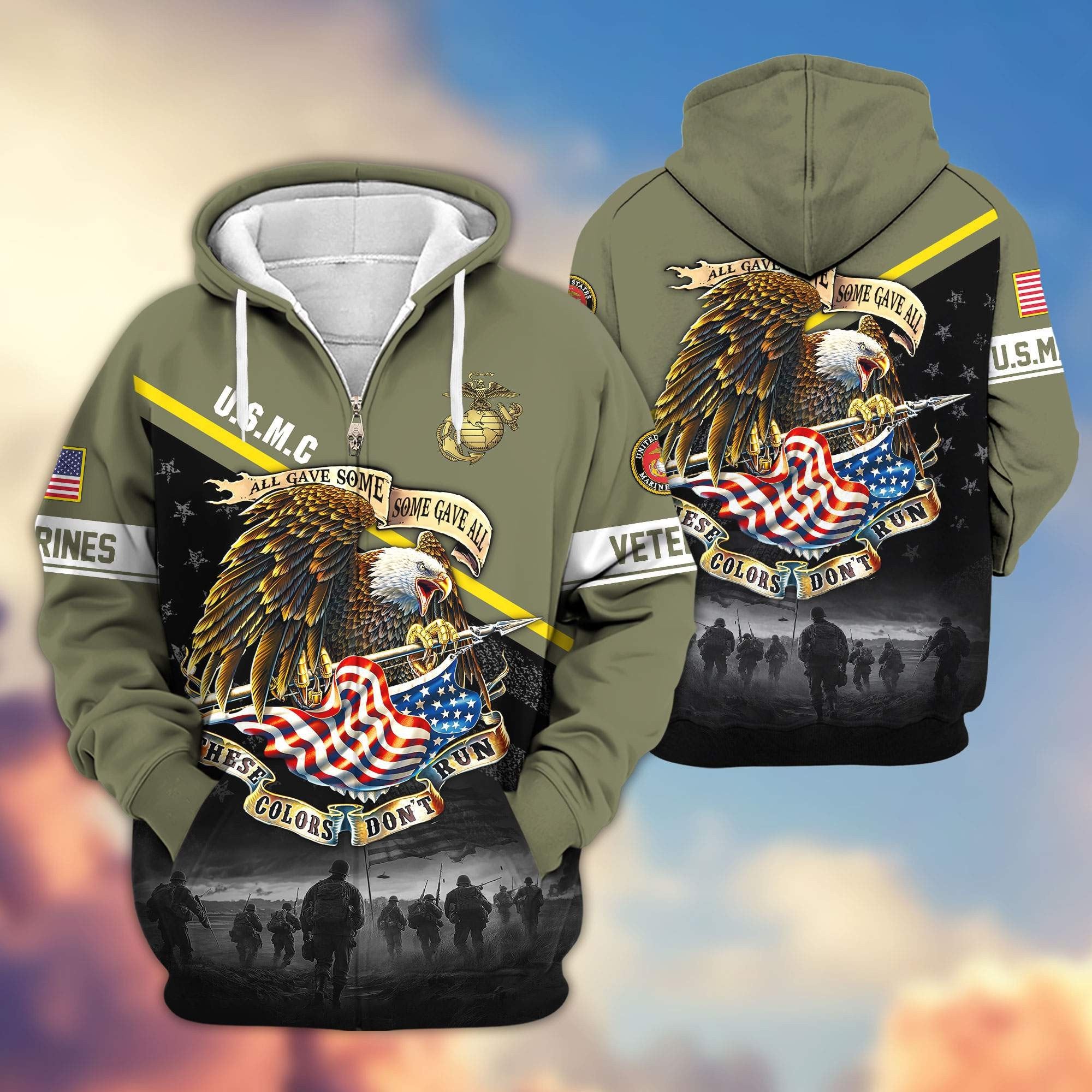 Premium US Veterans Zip Hoodie APHN281013, Gifts For US Veterans