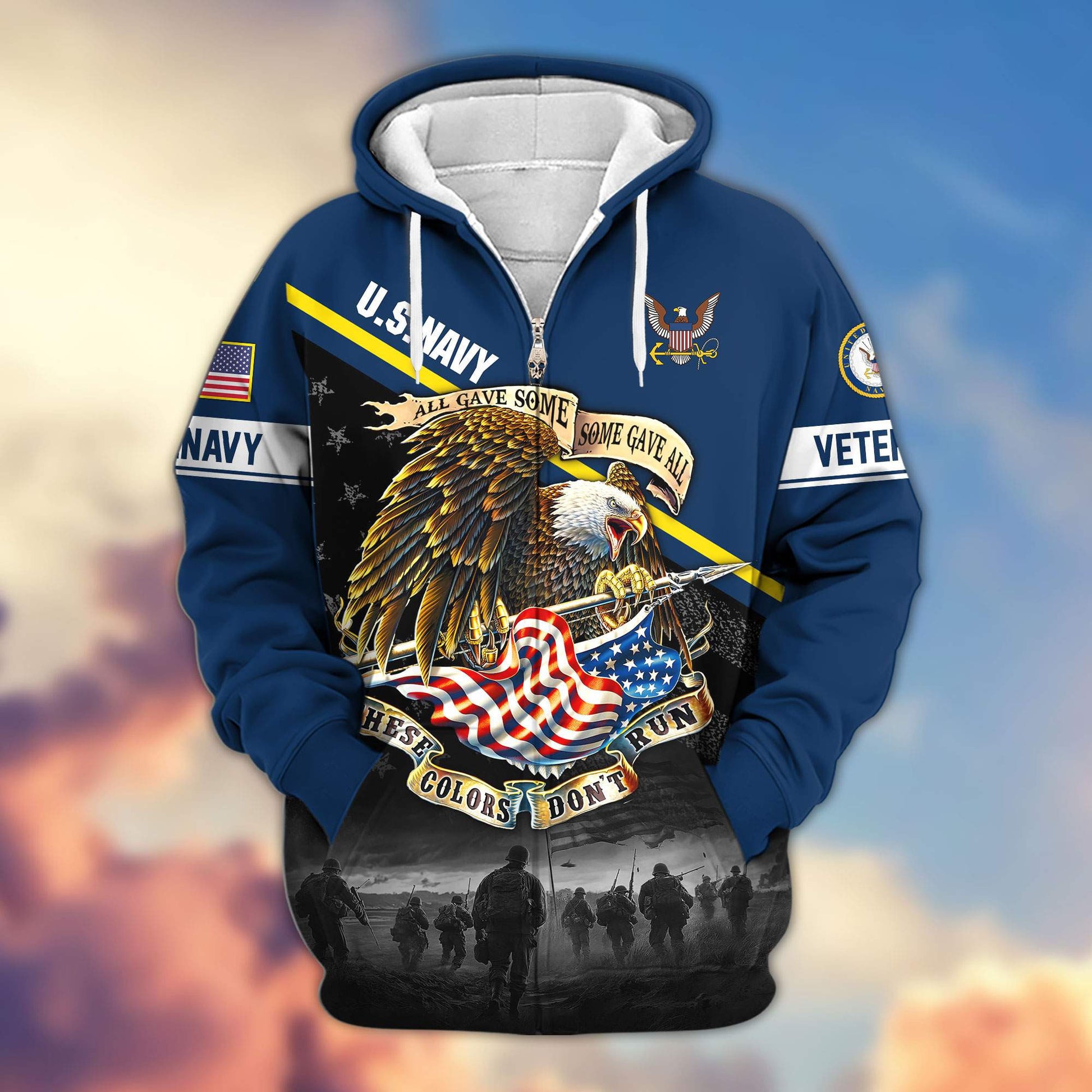 Premium US Veterans Zip Hoodie APHN281013, Gifts For US Veterans