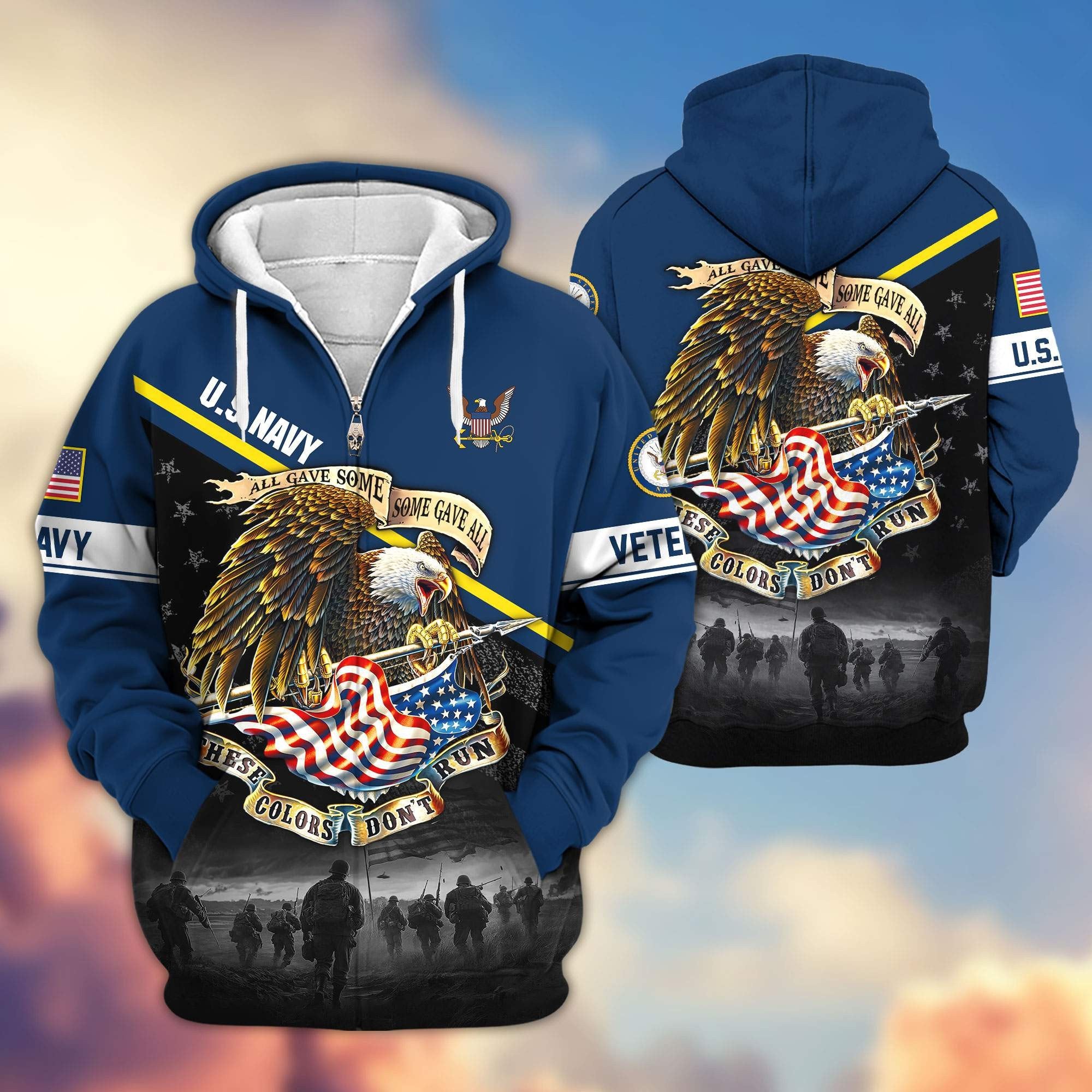 Premium US Veterans Zip Hoodie APHN281013, Gifts For US Veterans