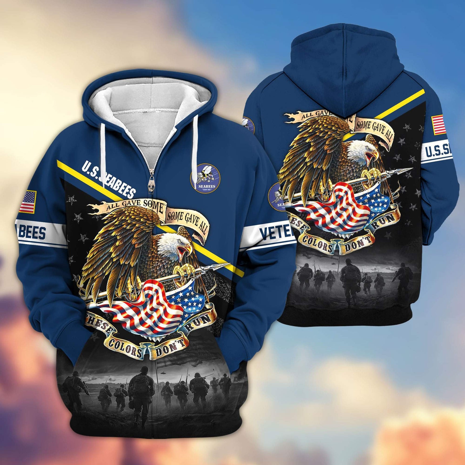 Premium US Veterans Zip Hoodie APHN281013, Gifts For US Veterans