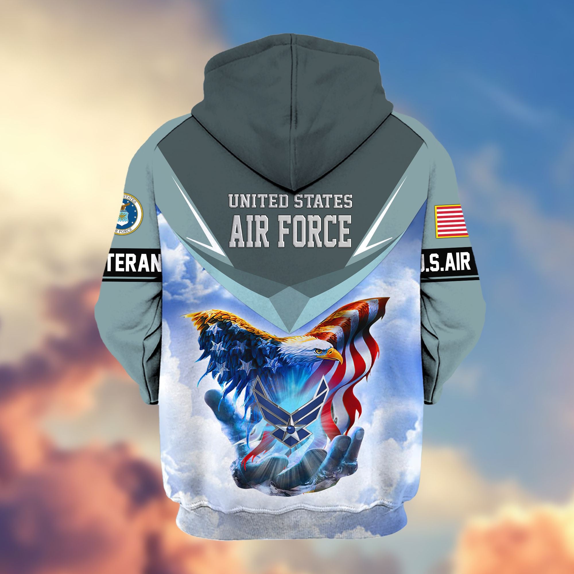 Premium US Veterans Zip Hoodie APHN011113, Gifts For US Veterans