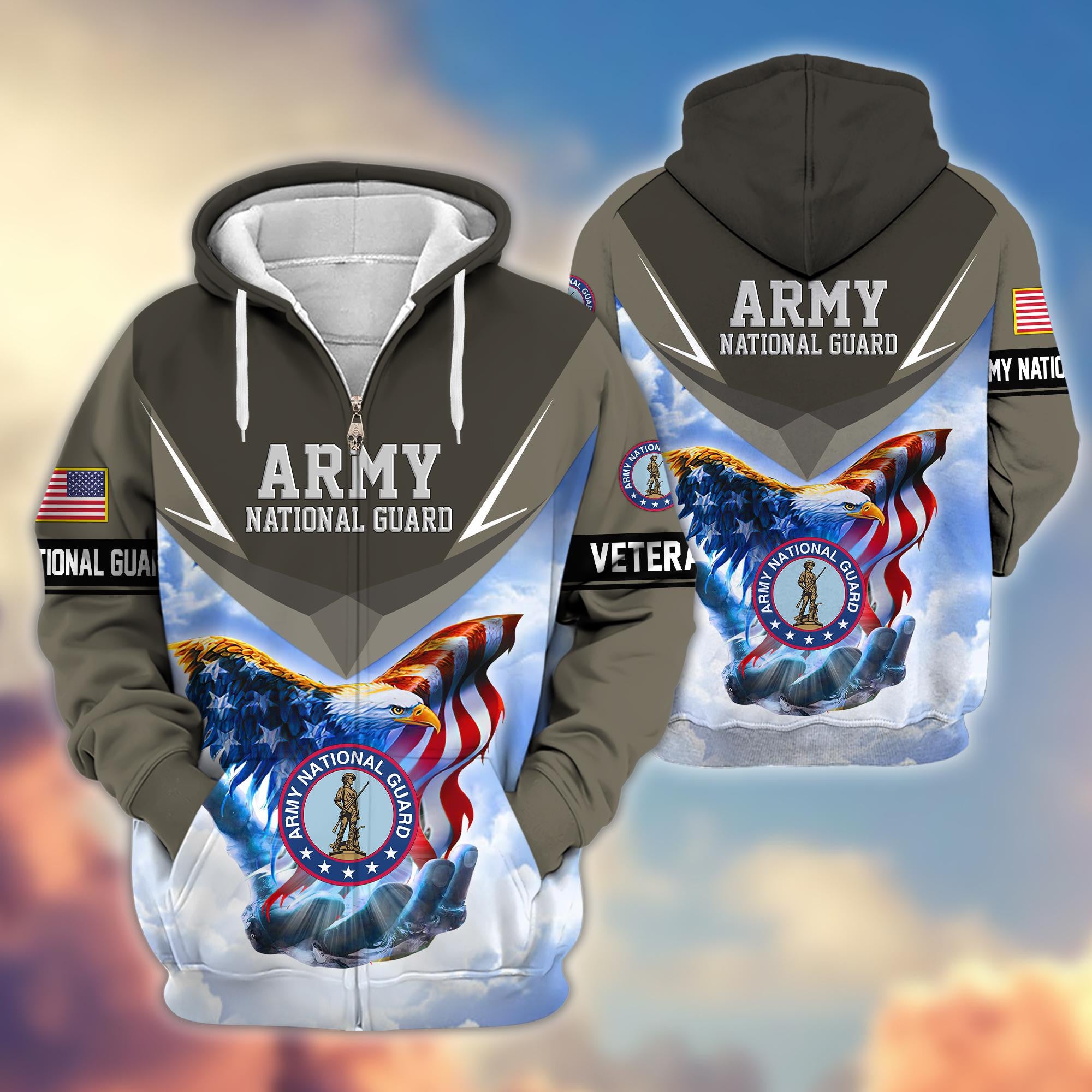 Premium US Veterans Zip Hoodie APHN011113, Gifts For US Veterans