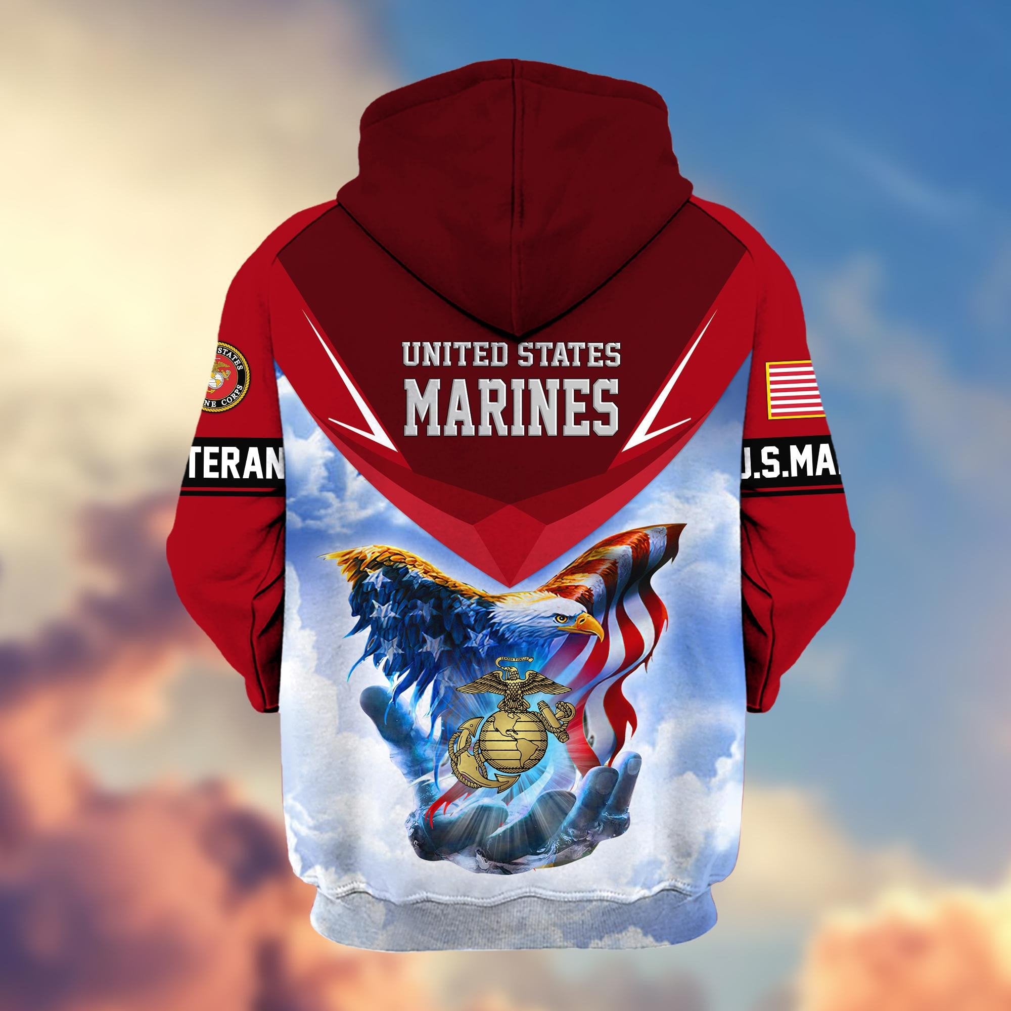 Premium US Veterans Zip Hoodie APHN011113, Gifts For US Veterans