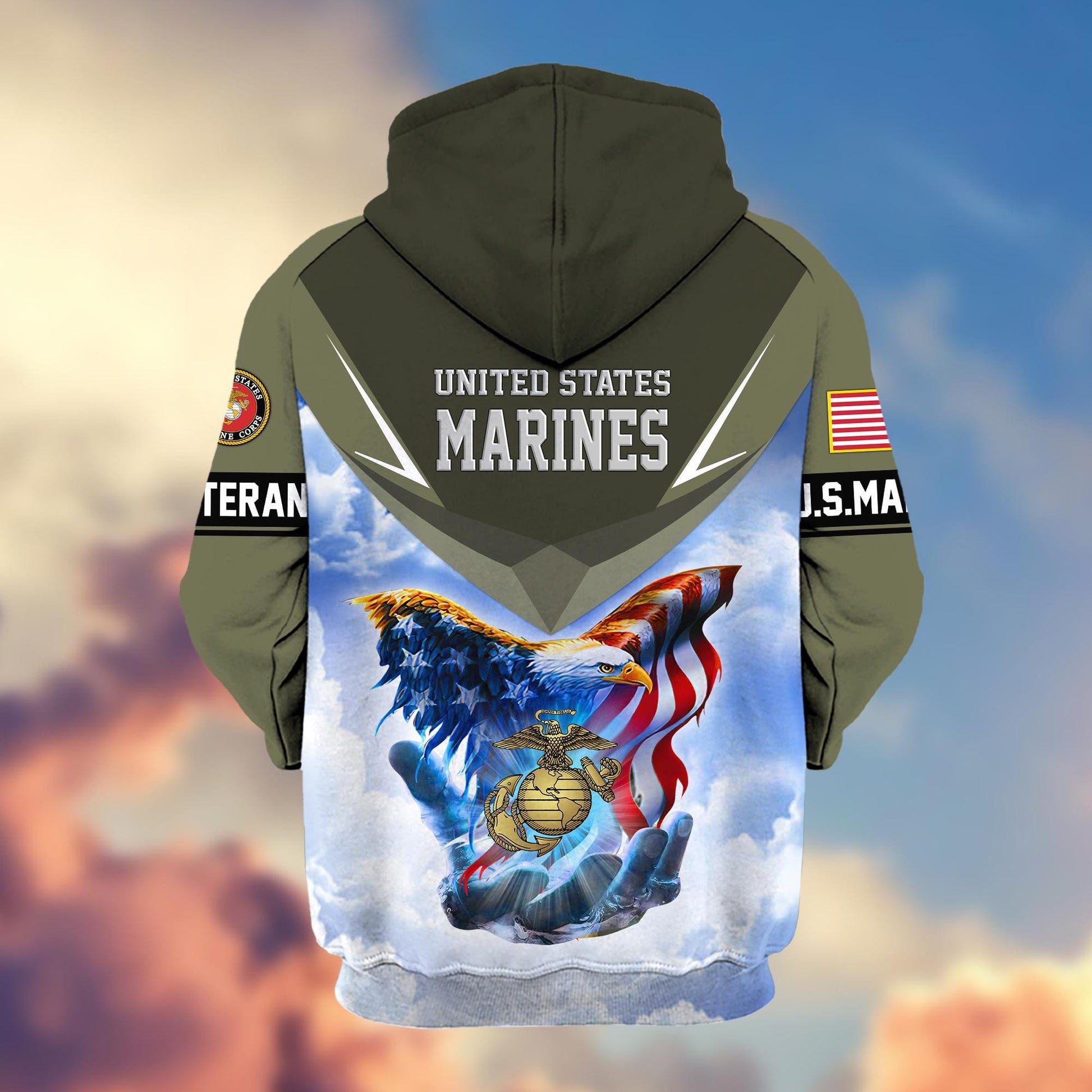 Premium US Veterans Zip Hoodie APHN011113, Gifts For US Veterans