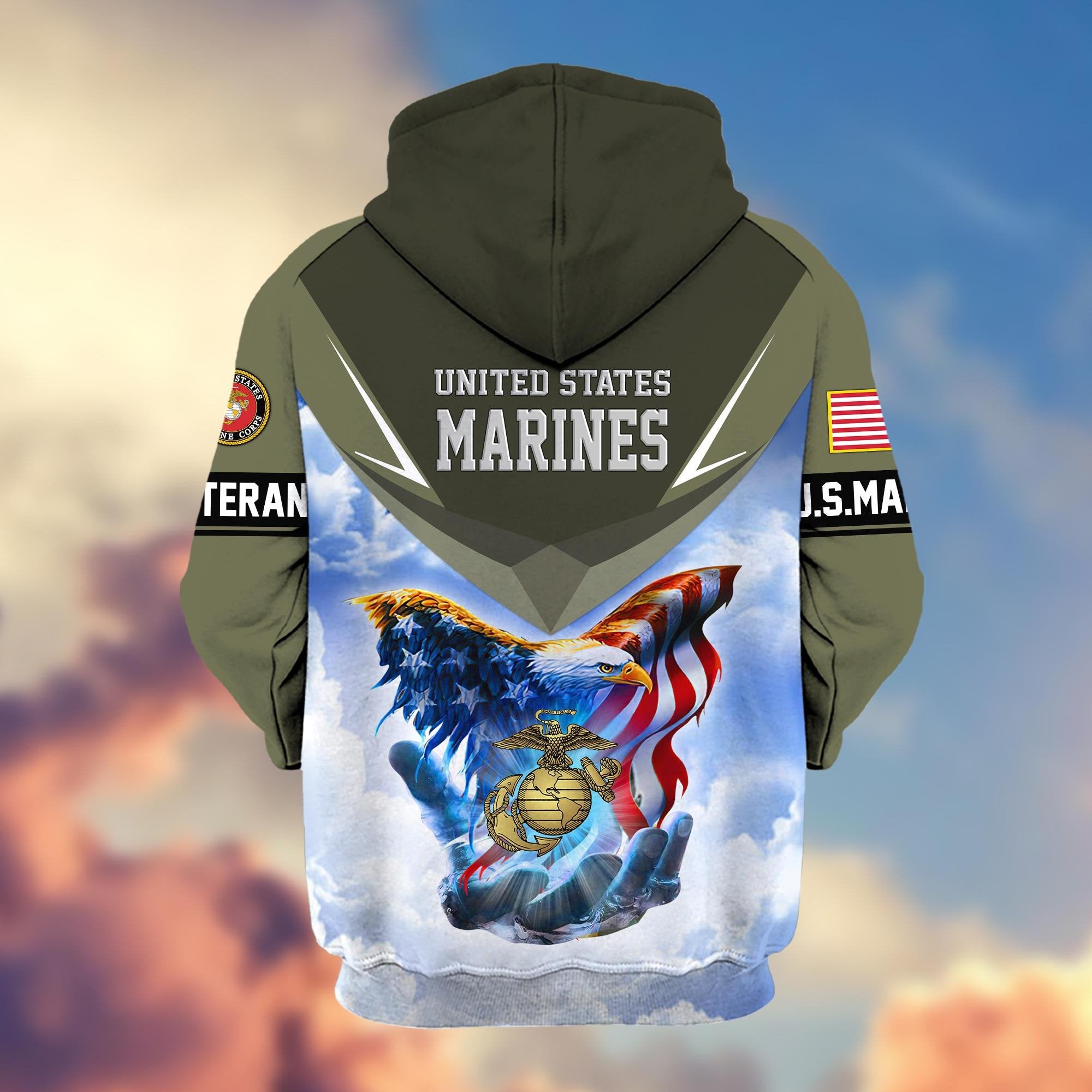 Premium US Veterans Zip Hoodie APHN011113, Gifts For US Veterans