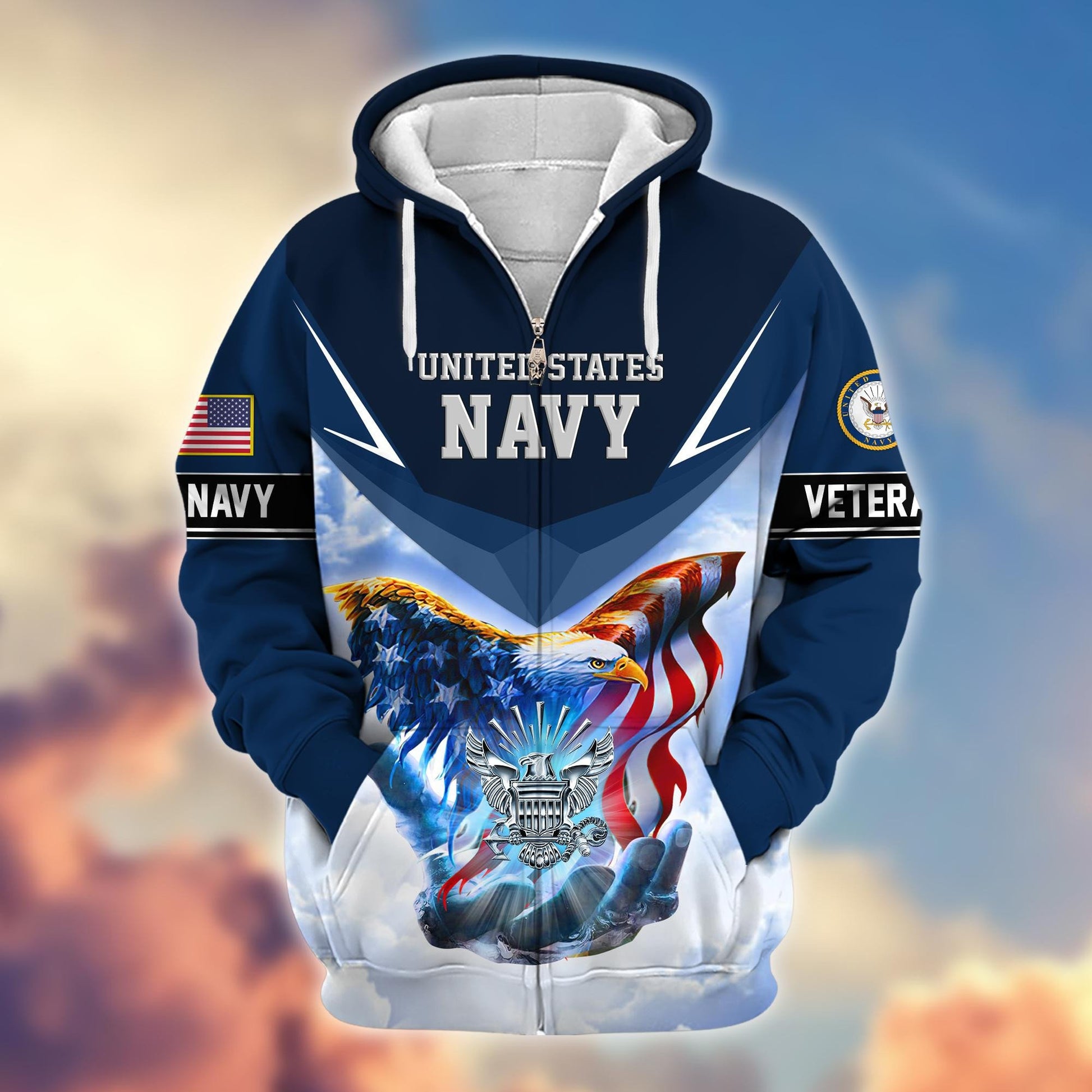 Premium US Veterans Zip Hoodie APHN011113, Gifts For US Veterans
