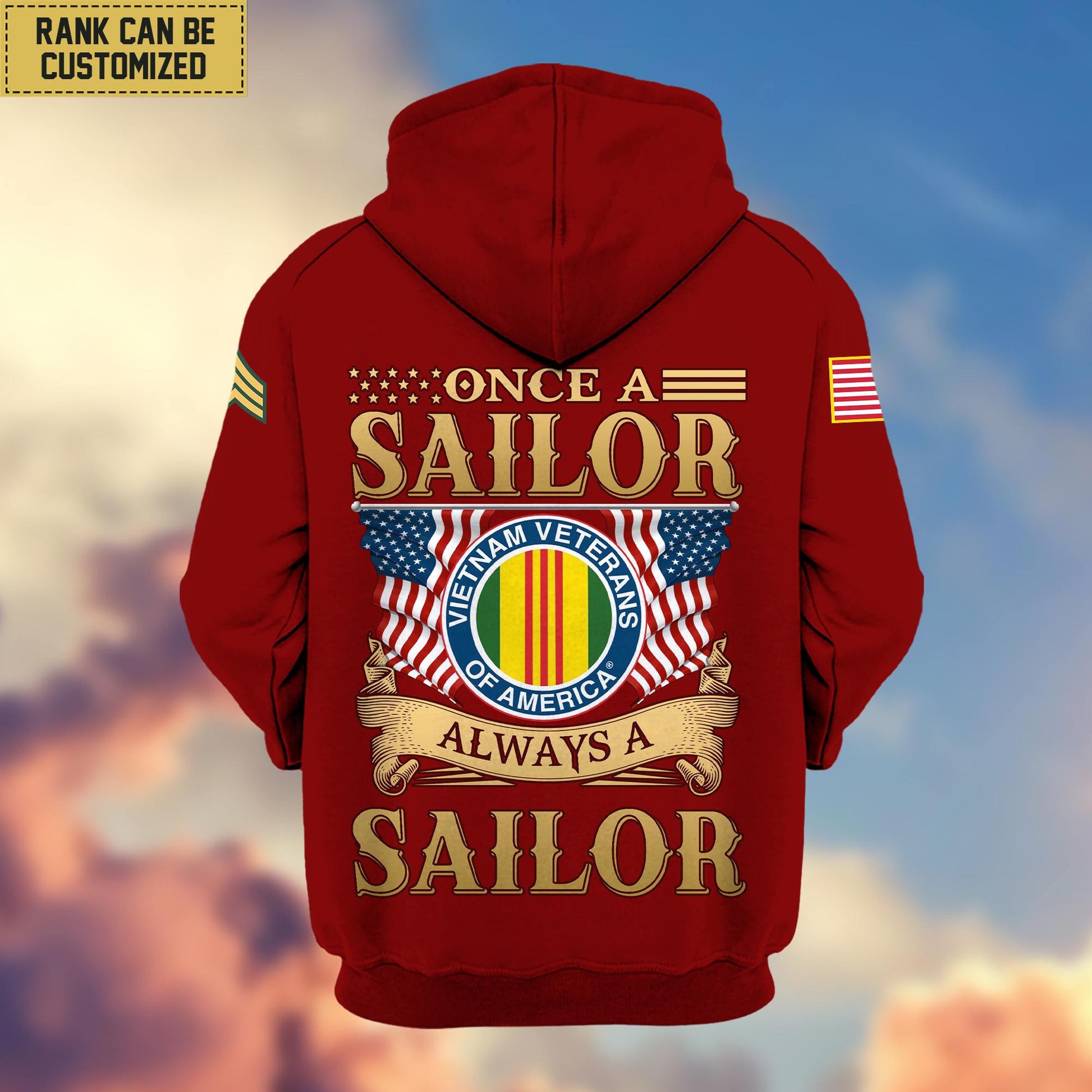 Premium Custom Name, Rank Vietnam Veteran Zip Hoodie VPVC606206, Gifts For Vietnam Veteran
