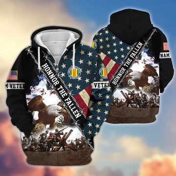 Premium Vietnam Veteran Zip Hoodie VPVC606306, Gifts For Vietnam Veteran