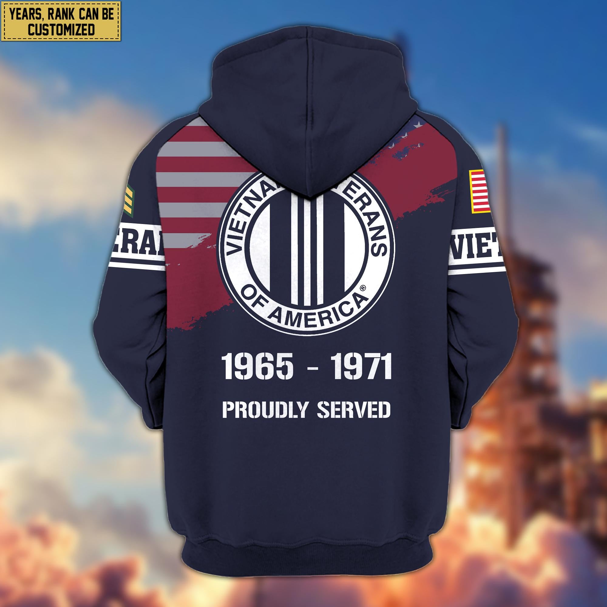 Premium Custom Vietnam Veteran Zip Hoodie VPVC606706, Gifts For Vietnam Veteran